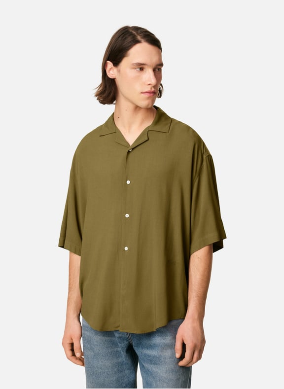 Chemise manches courtes ami unie Vert by AMI PARIS AMI PARIS Chemise manches courtes ami unie Vert