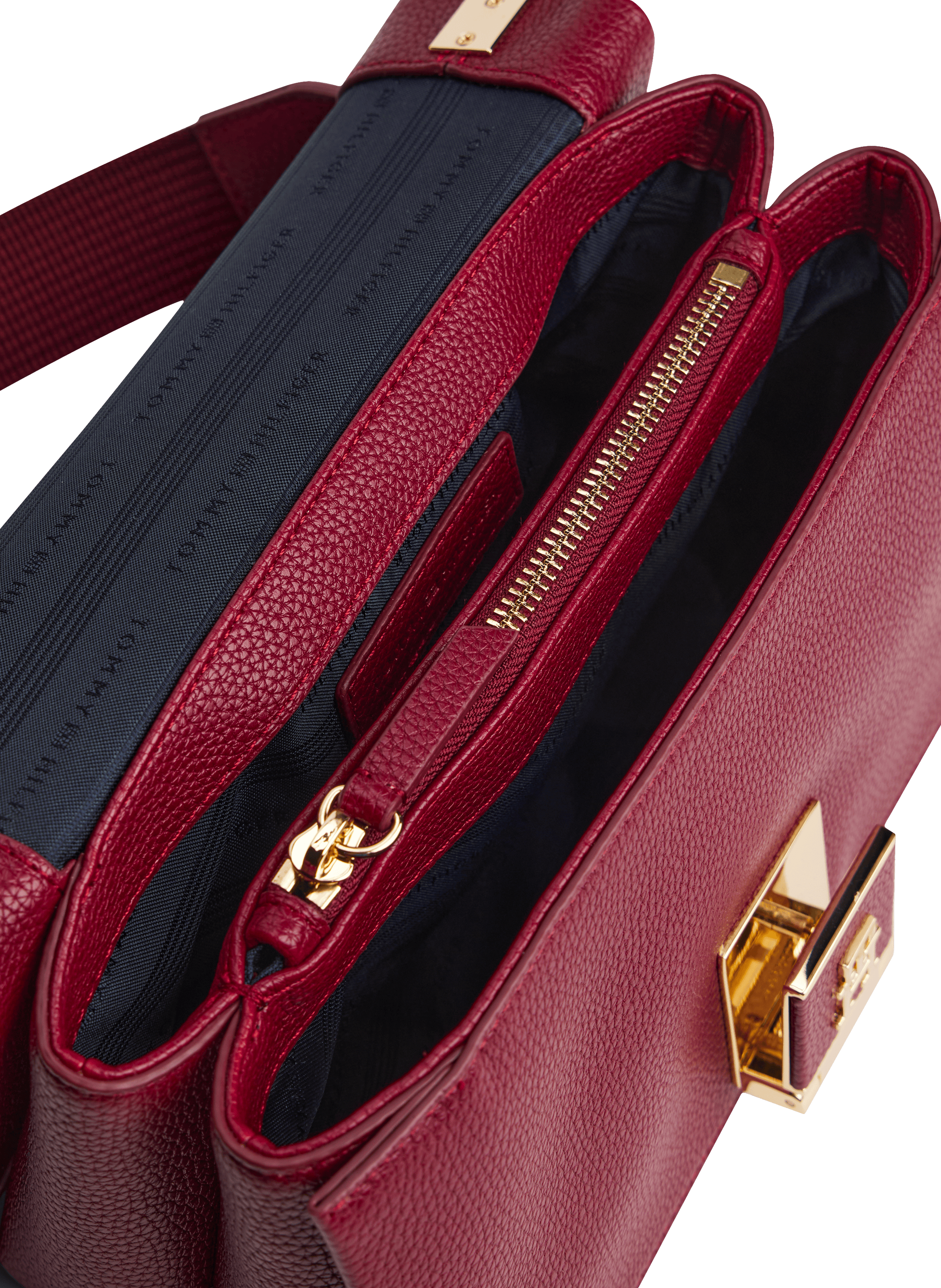 Sac à bandoulière effet grainé  TOMMY HILFIGER Rouge