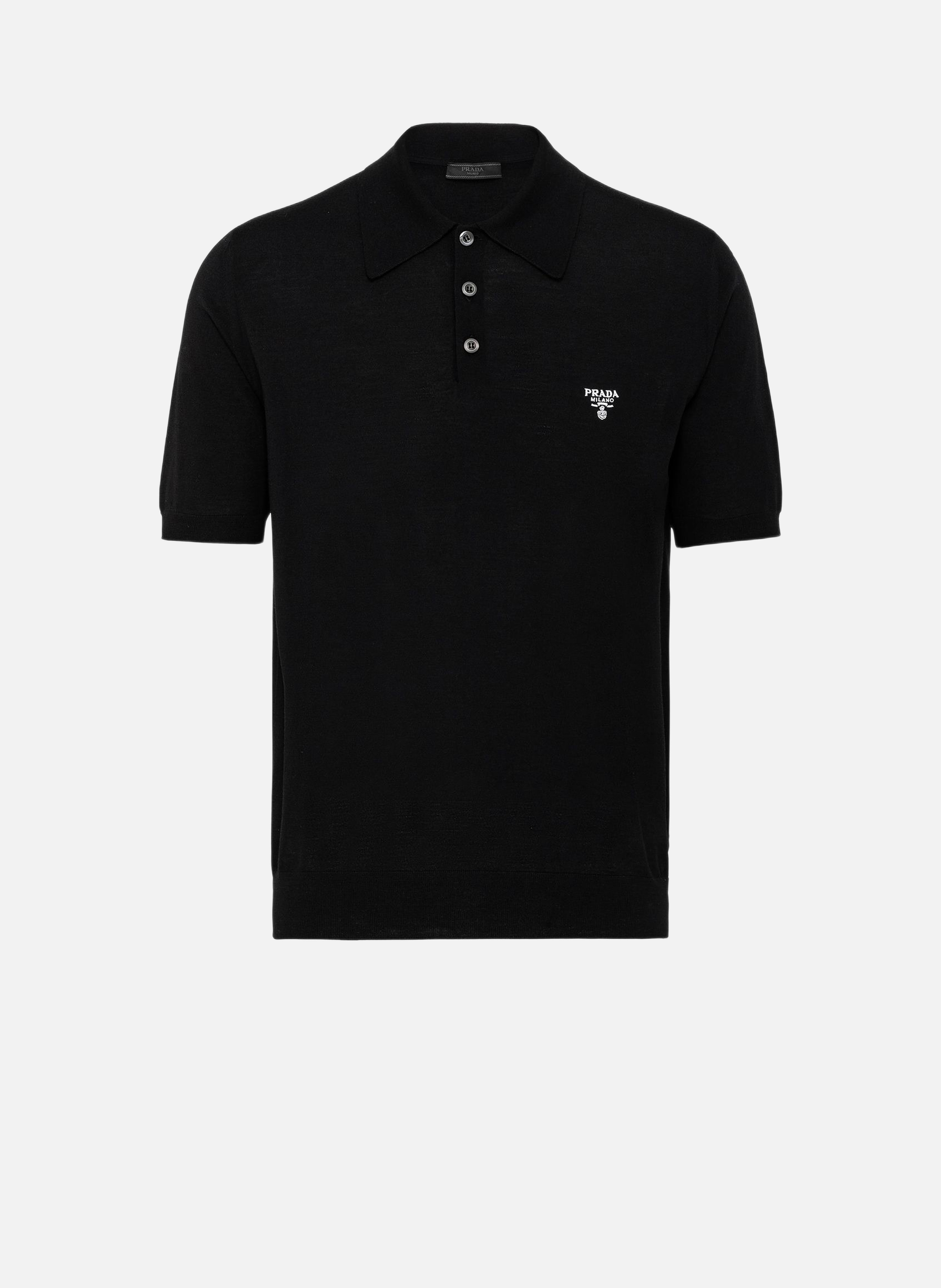 Polo en laine extra fine PRADA Noir