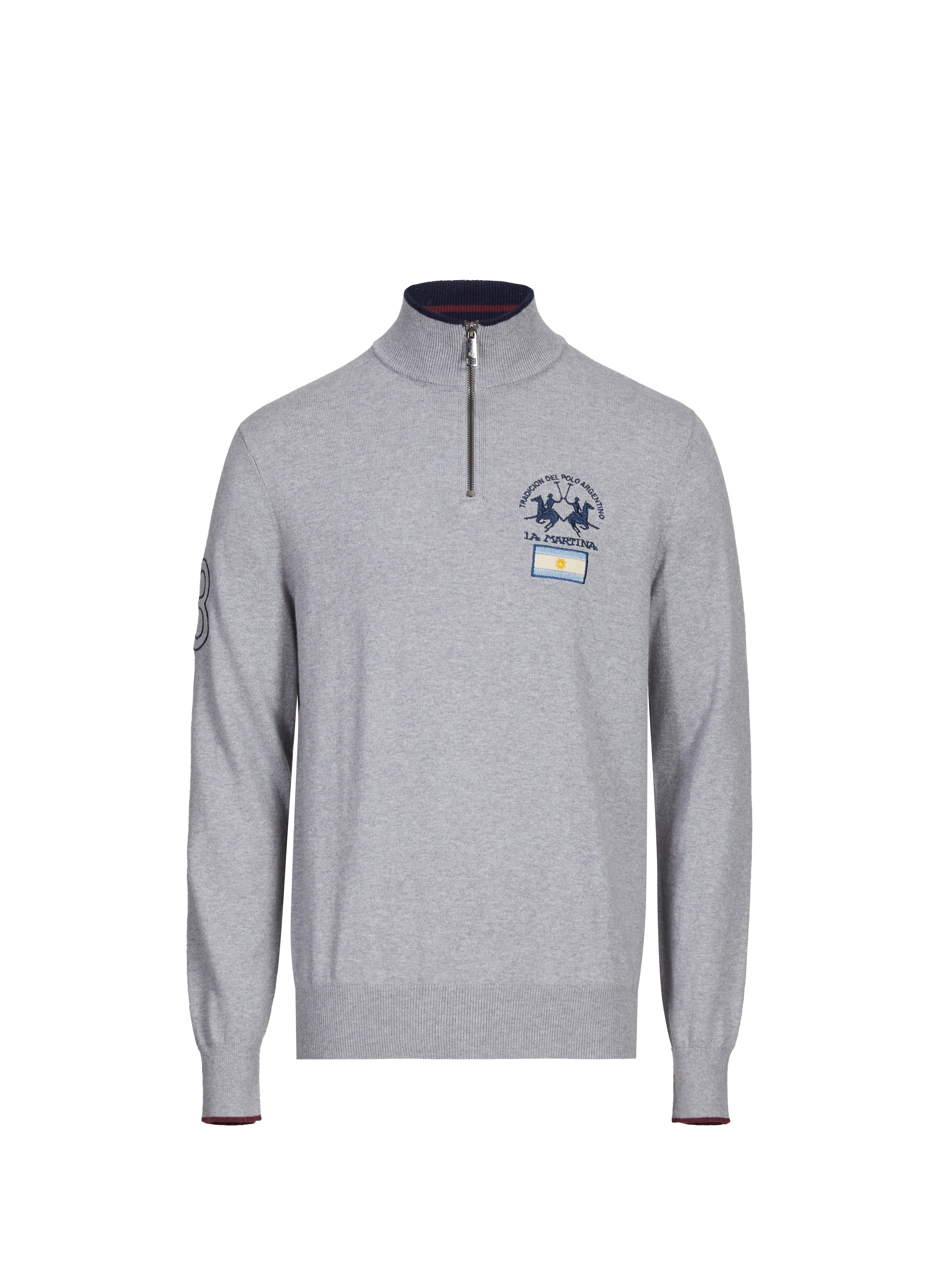 Pull en coton mélangé LA MARTINA Gris