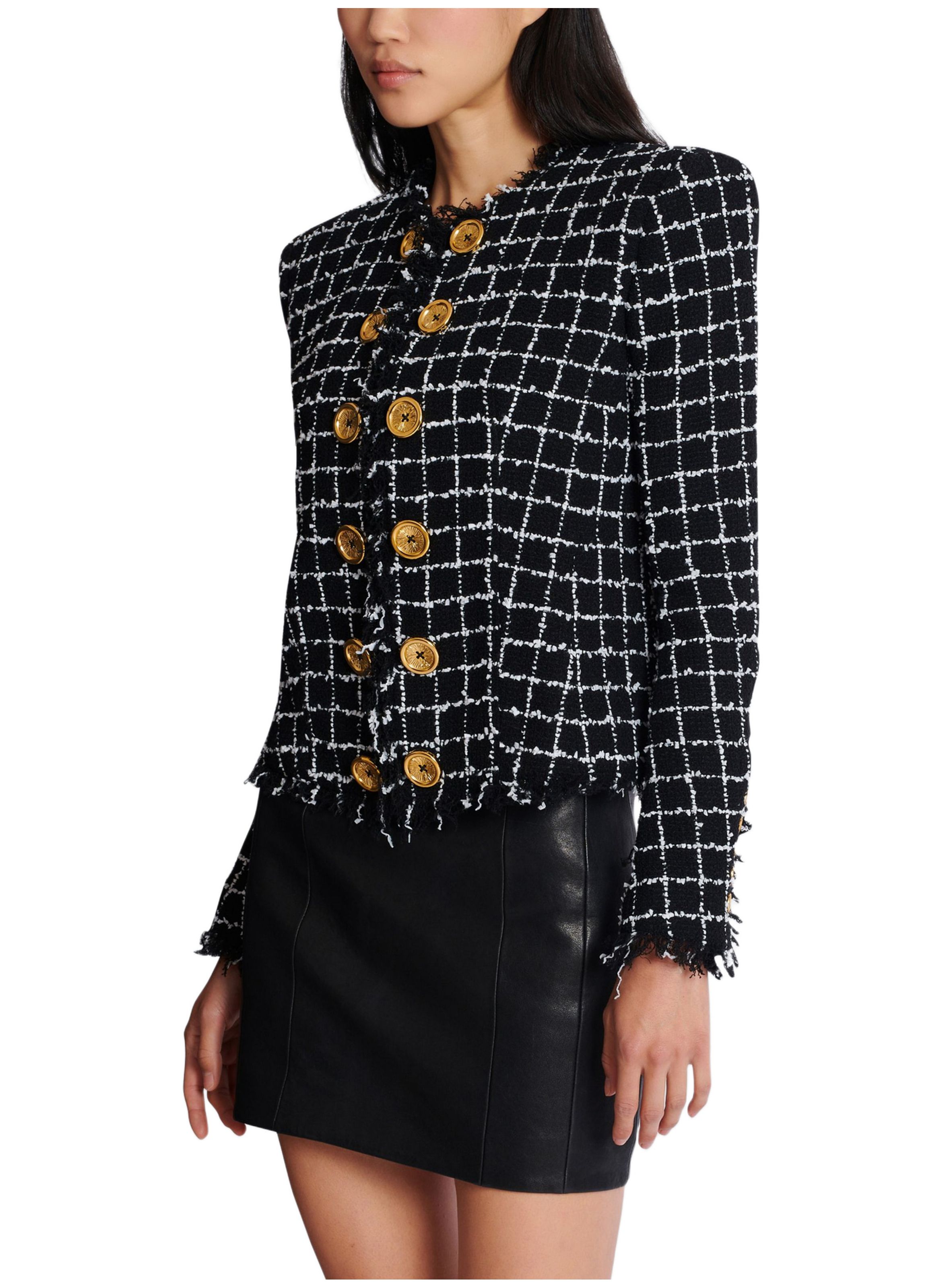 Spencer en tweed BALMAIN Noir