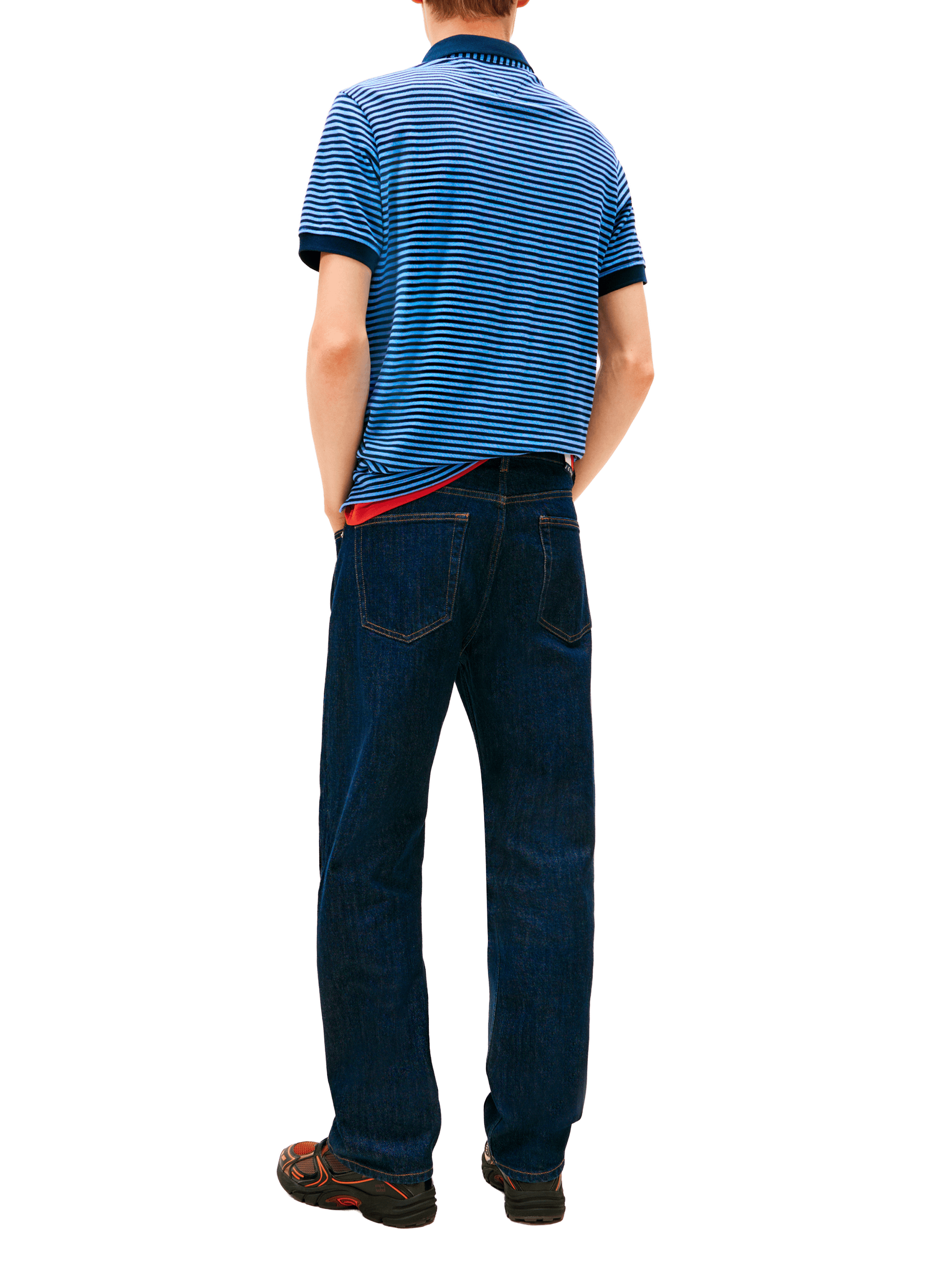 Jean coupe droite en coton TOMMY HILFIGER Bleu