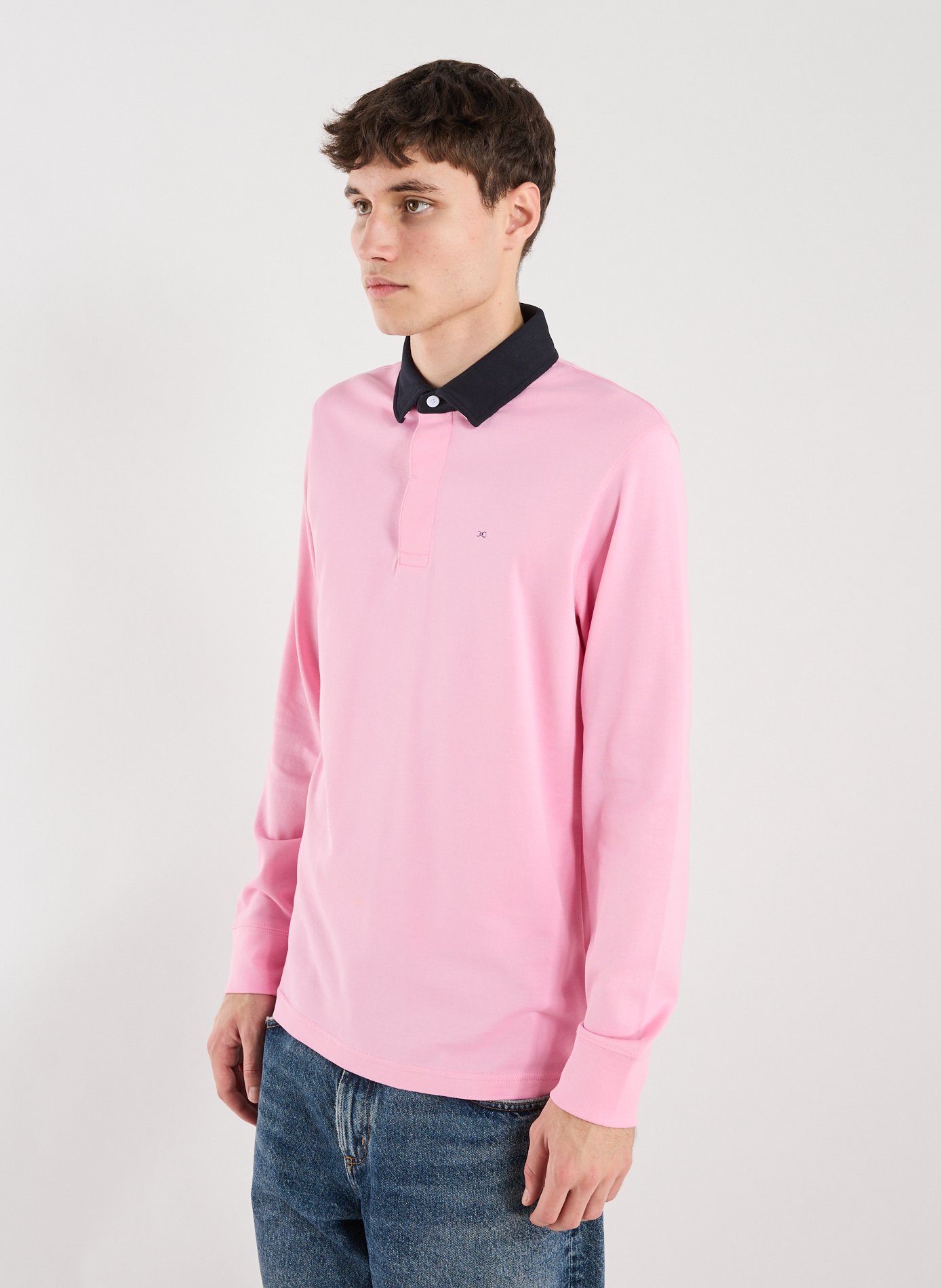 EDEN PARK Long-sleeve cotton Polo shirt Pink