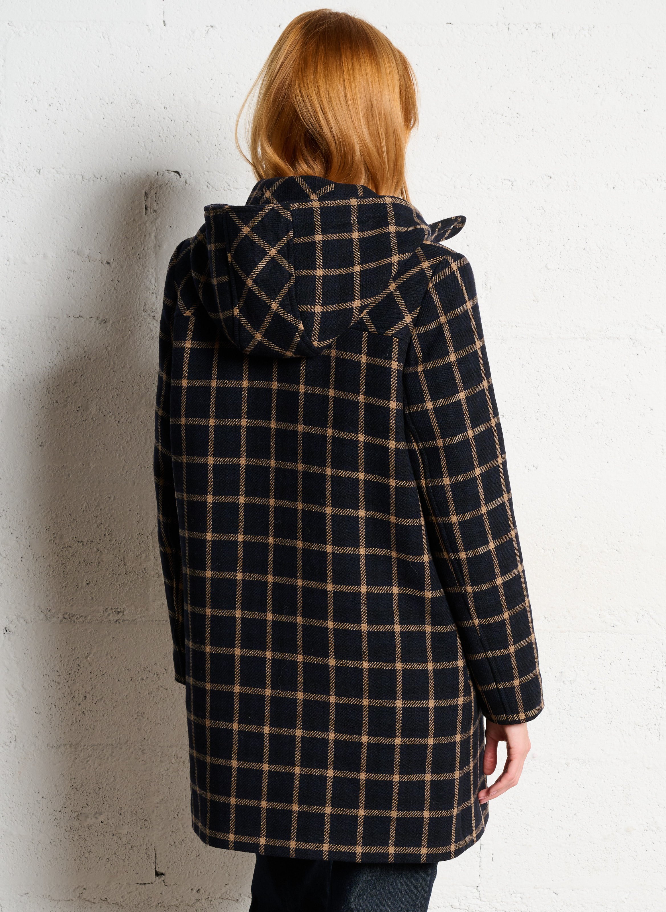 Manteau col montant en laine mélangée ARMOR-LUX Bleu