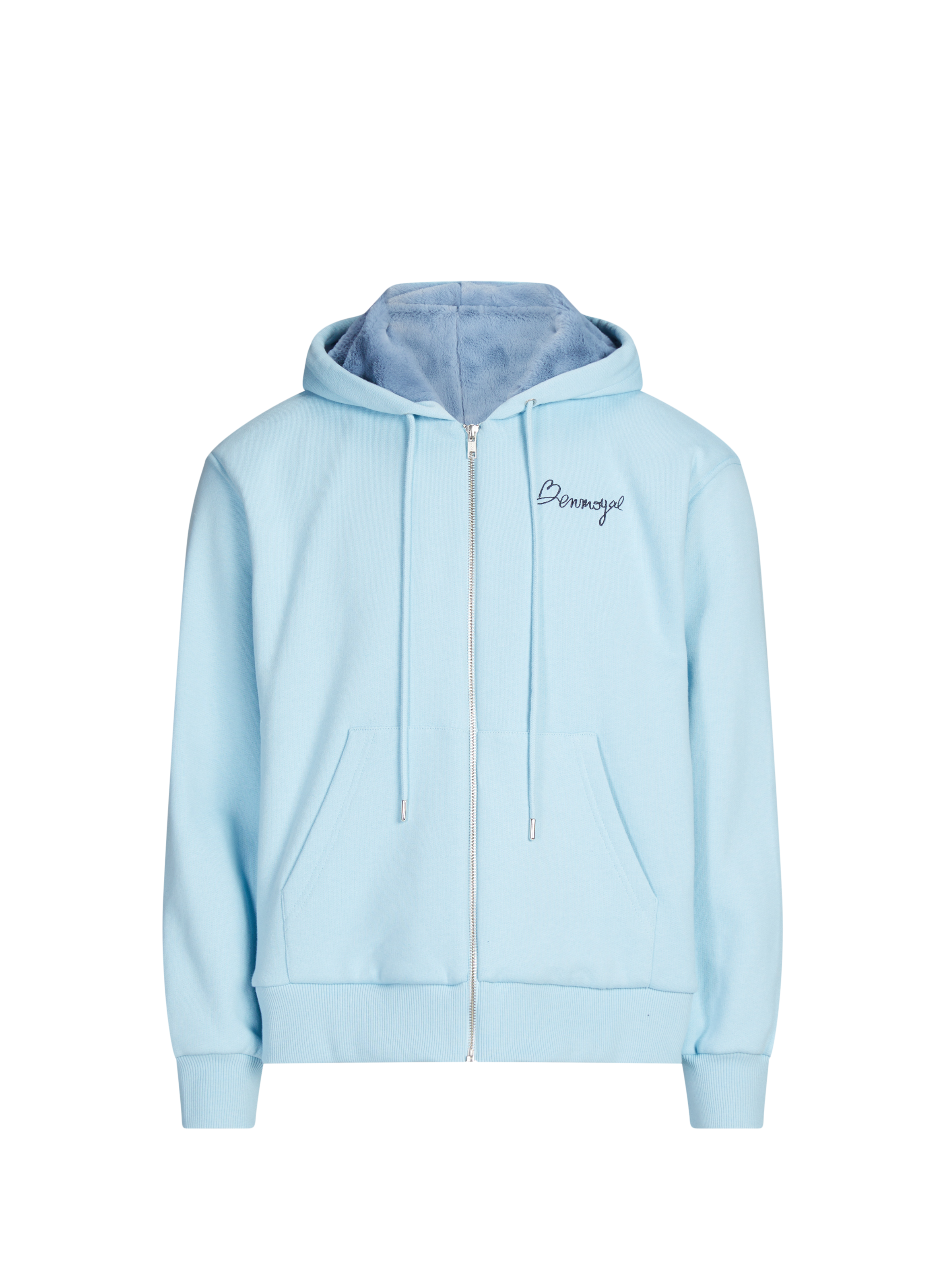 BENJAMIN BENMOYAL Cotton Hooded Sweatshirt Blue