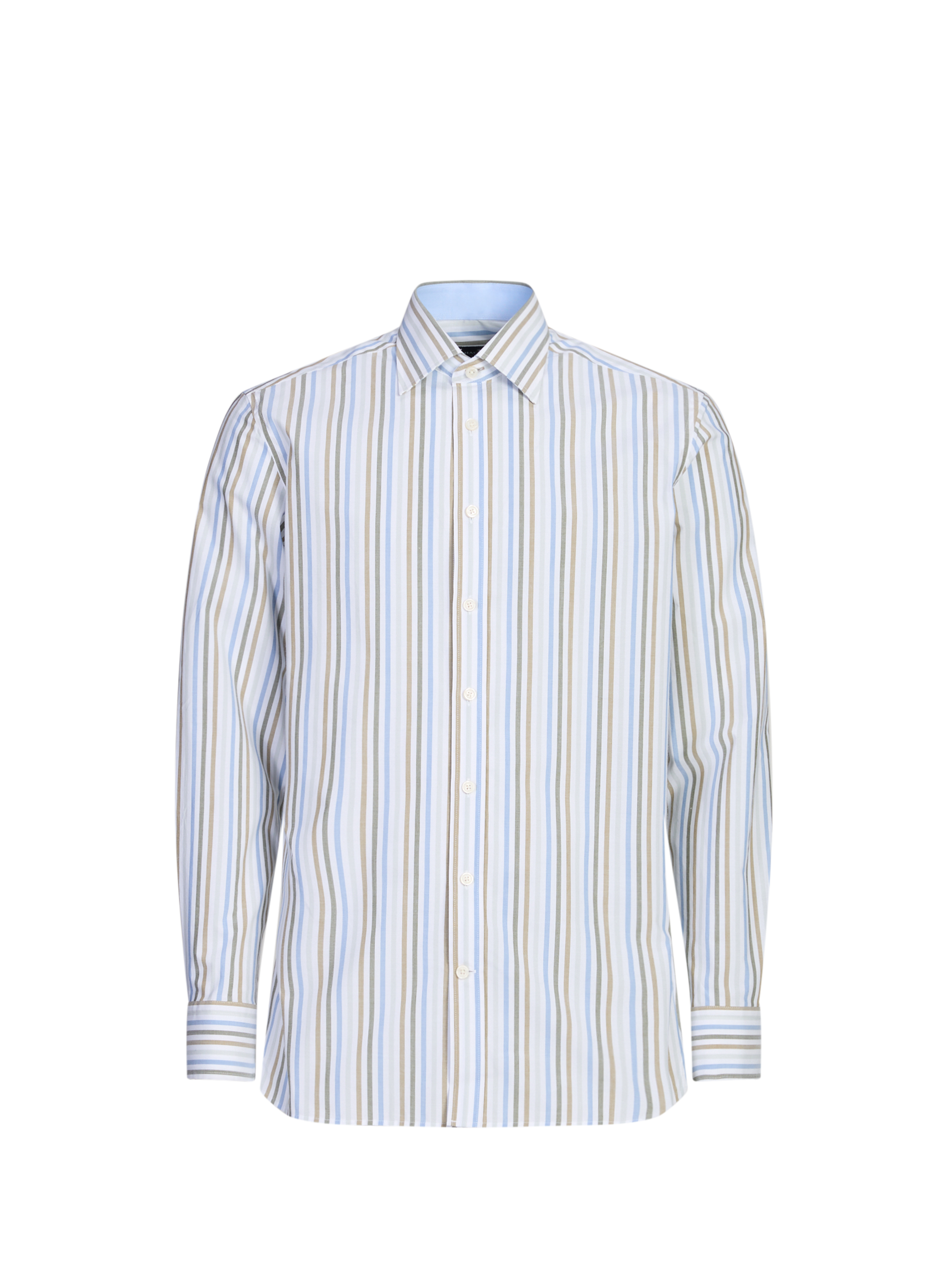 HACKETT Chemise à rayures col classique en coton Vert