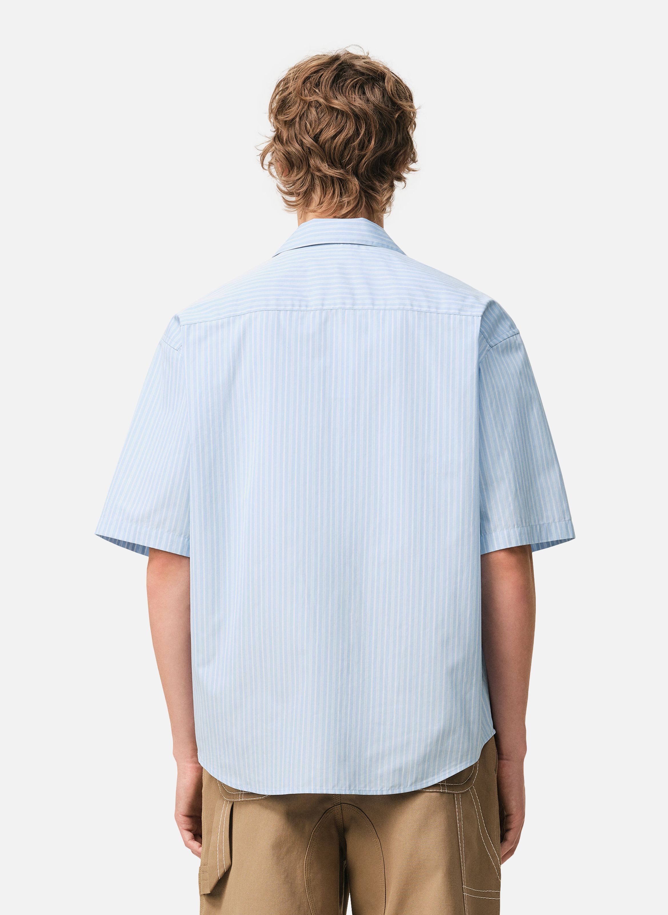 Chemise boxy manches courtes ami de coeur en coton AMI PARIS Bleu