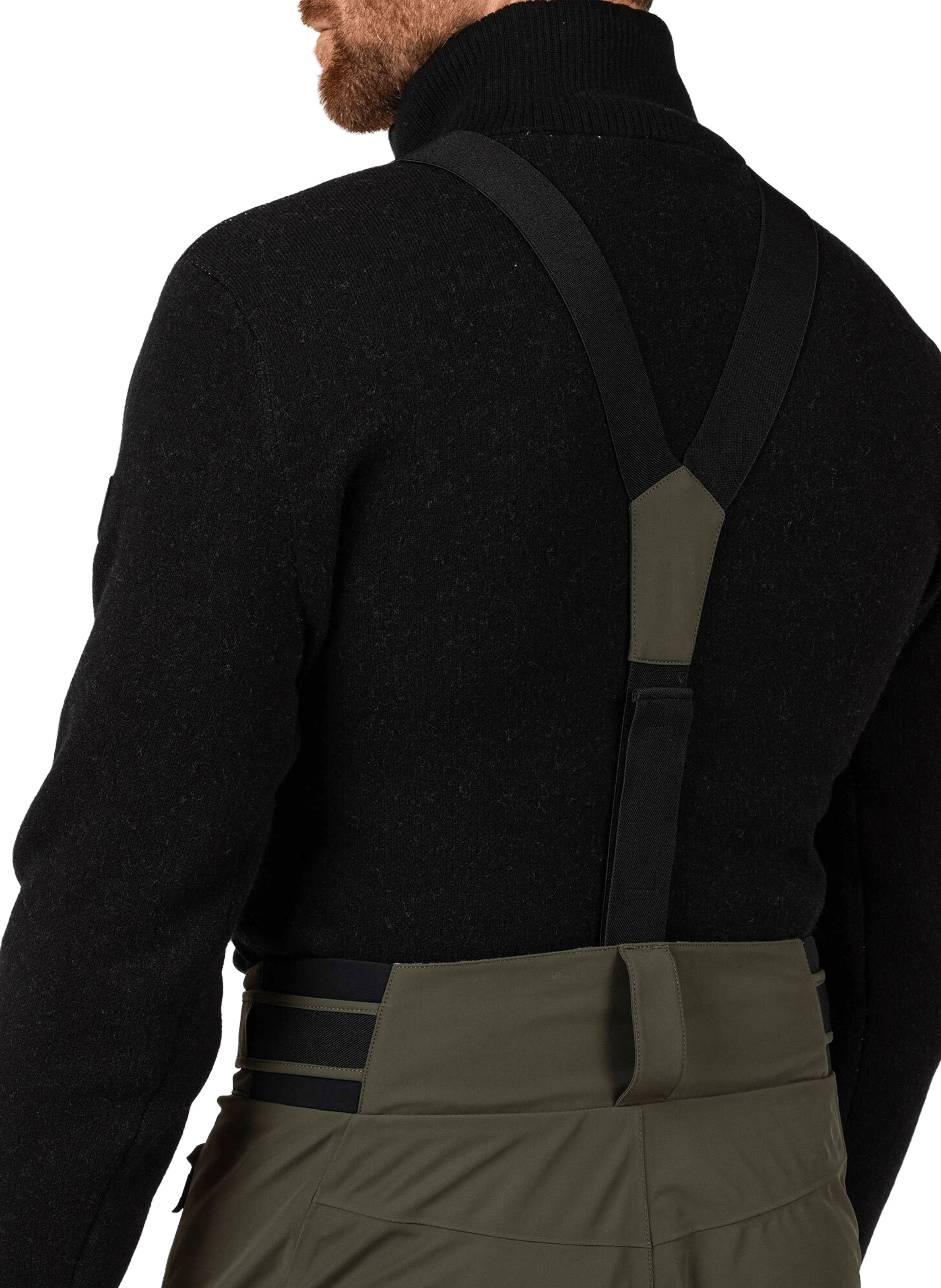 Ski pants with suspenders ROSSIGNOL Khaki