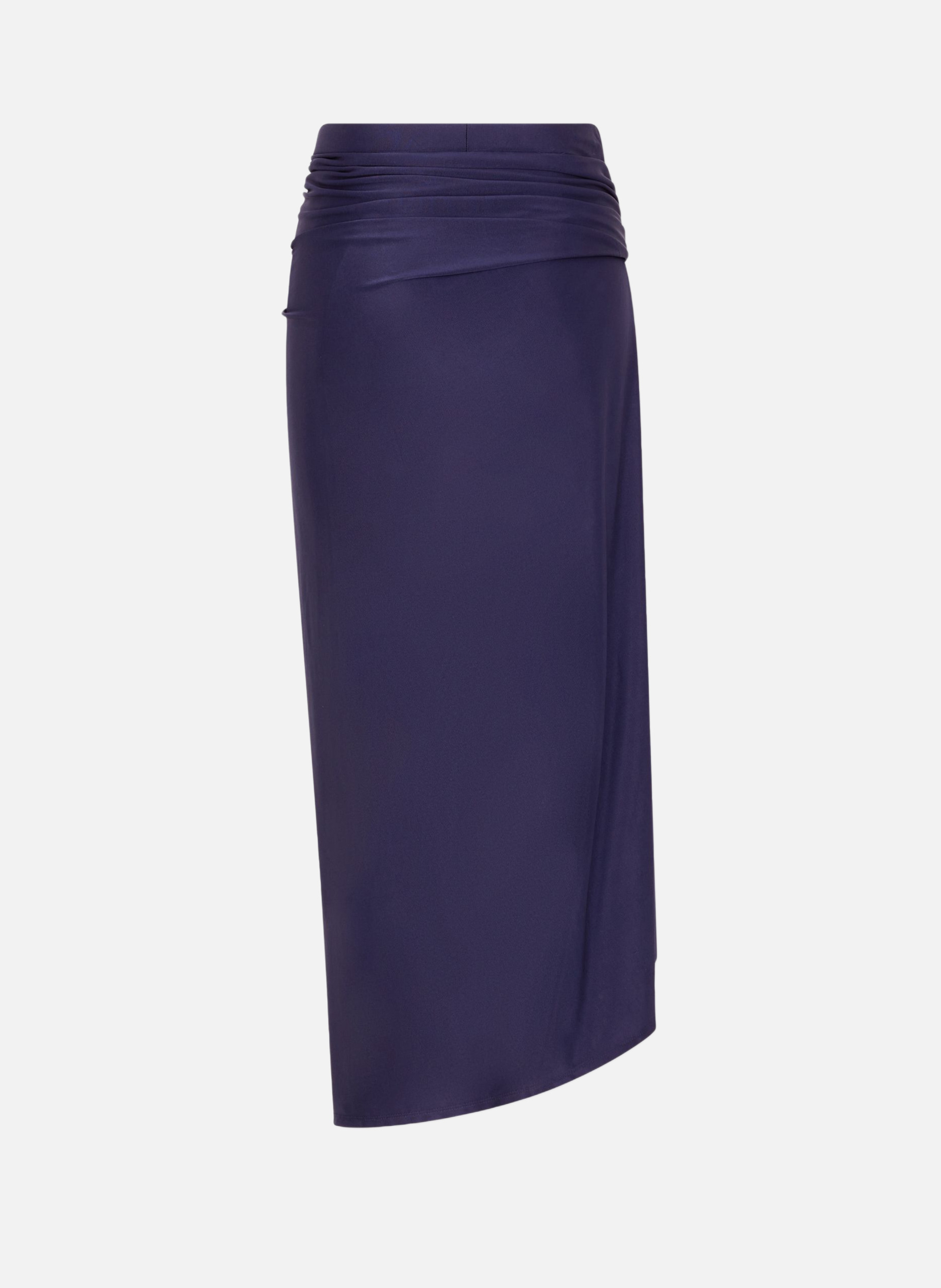 Jupe midi piercing en jersey RABANNE Bleu