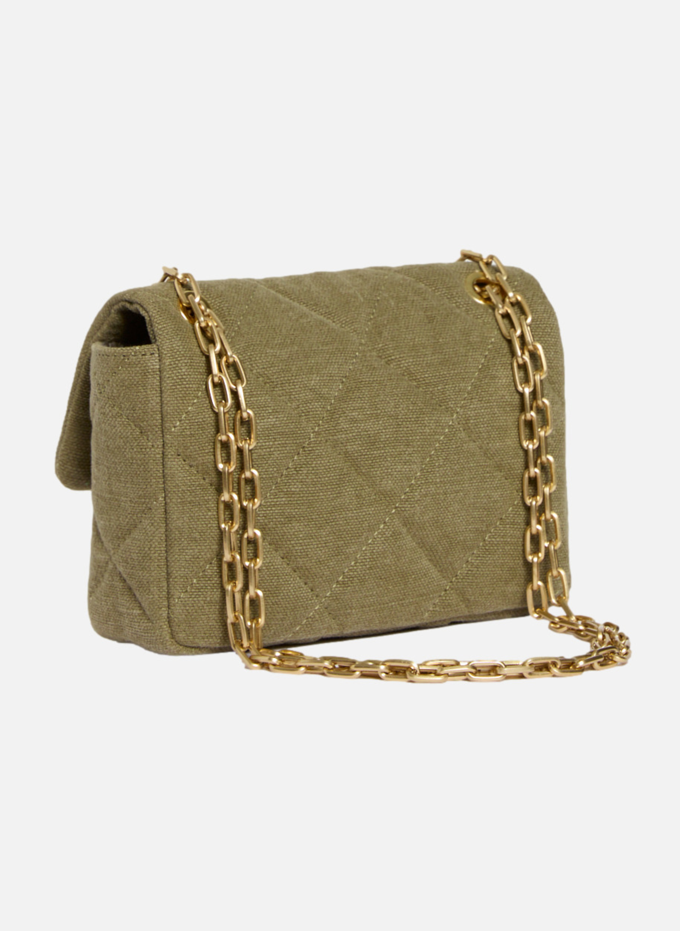 Moyen sac moon en lin VANESSA BRUNO Vert