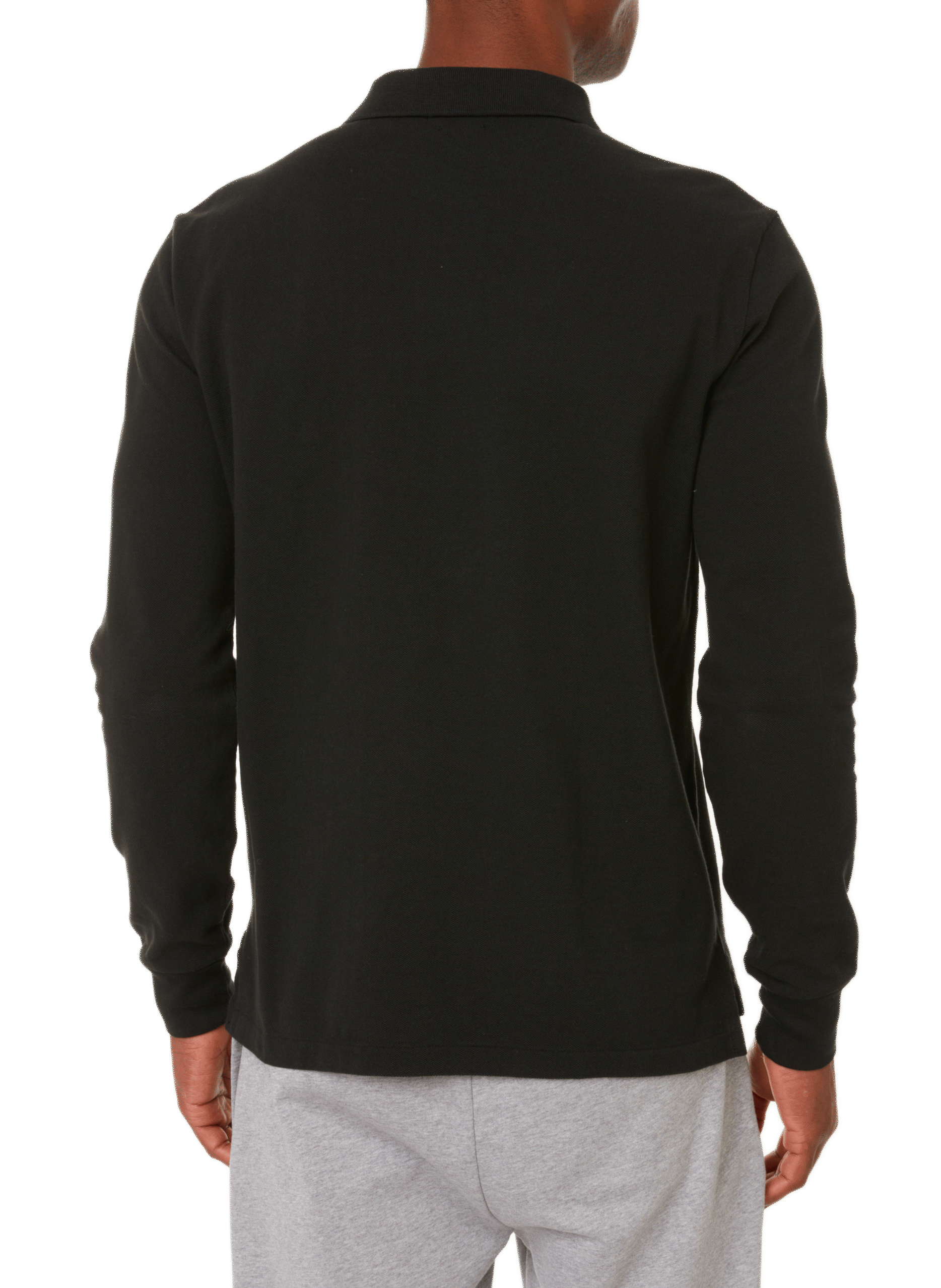 Long-sleeved cotton piqué polo shirt POLO RALPH LAUREN Black