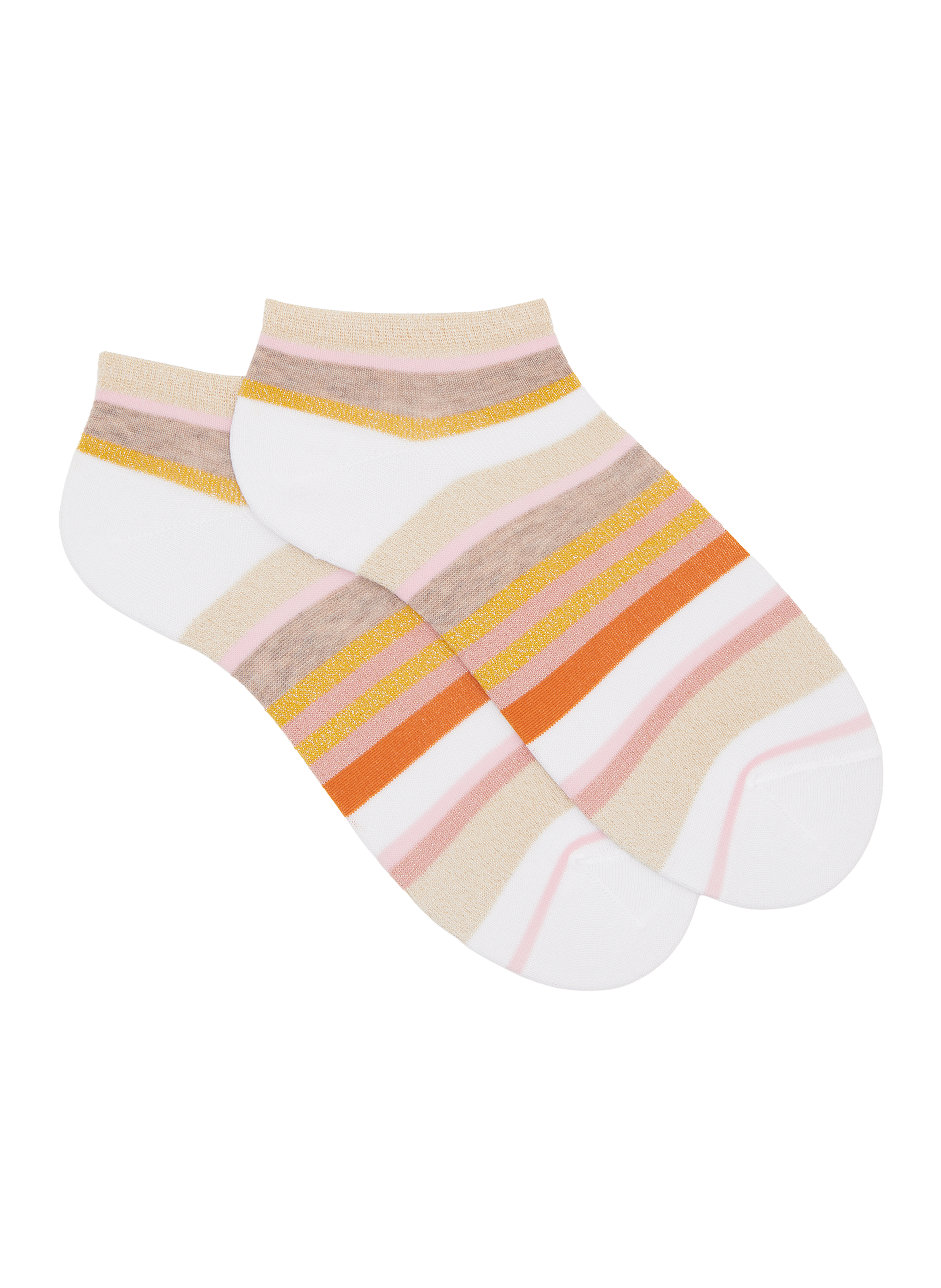 Low striped cotton blend socks DORÉ DORÉ White