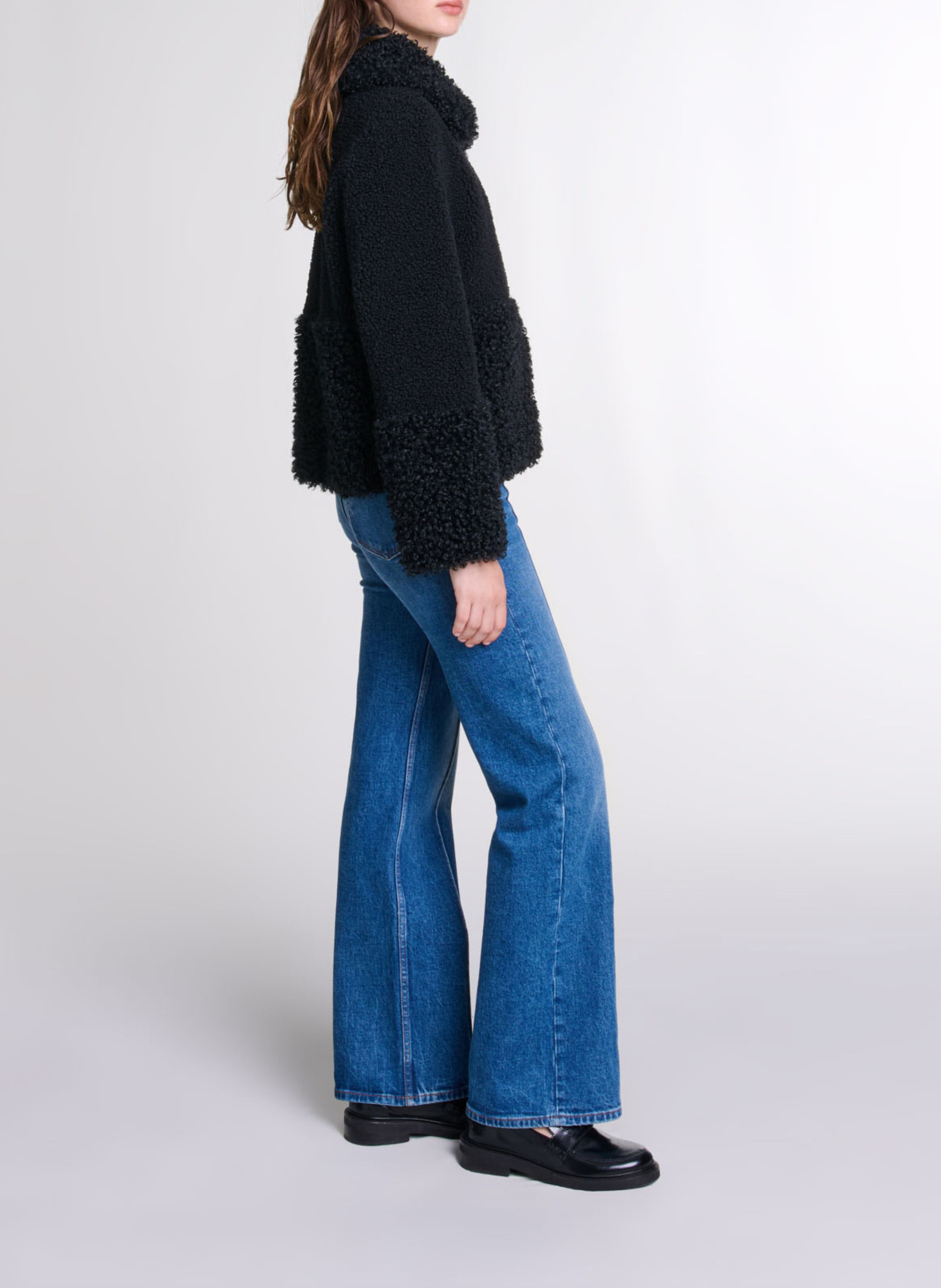 Veste droite MAJE Noir