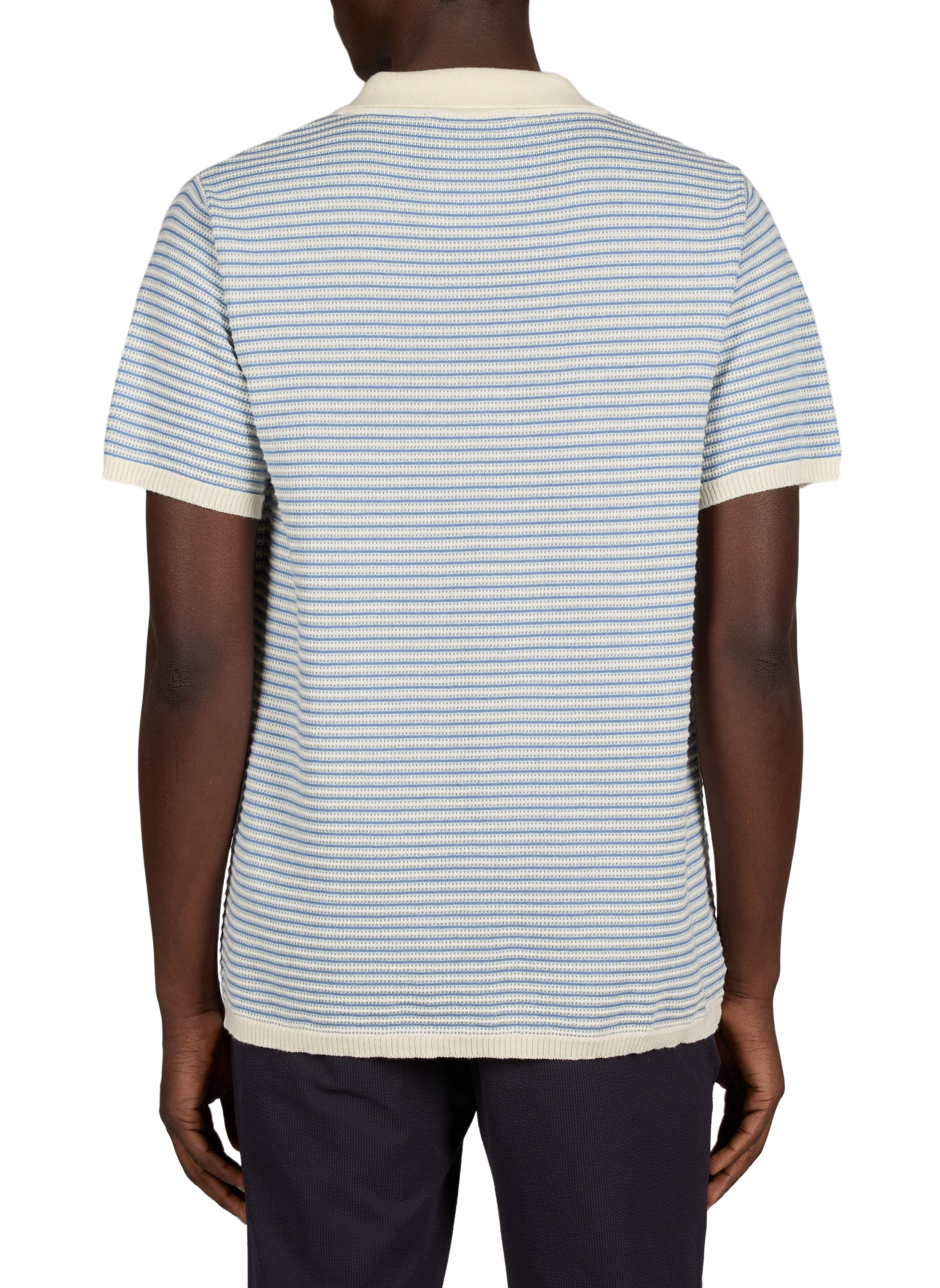 Le Polo Chapu en coton tricoté MAISON LABICHE Bleu