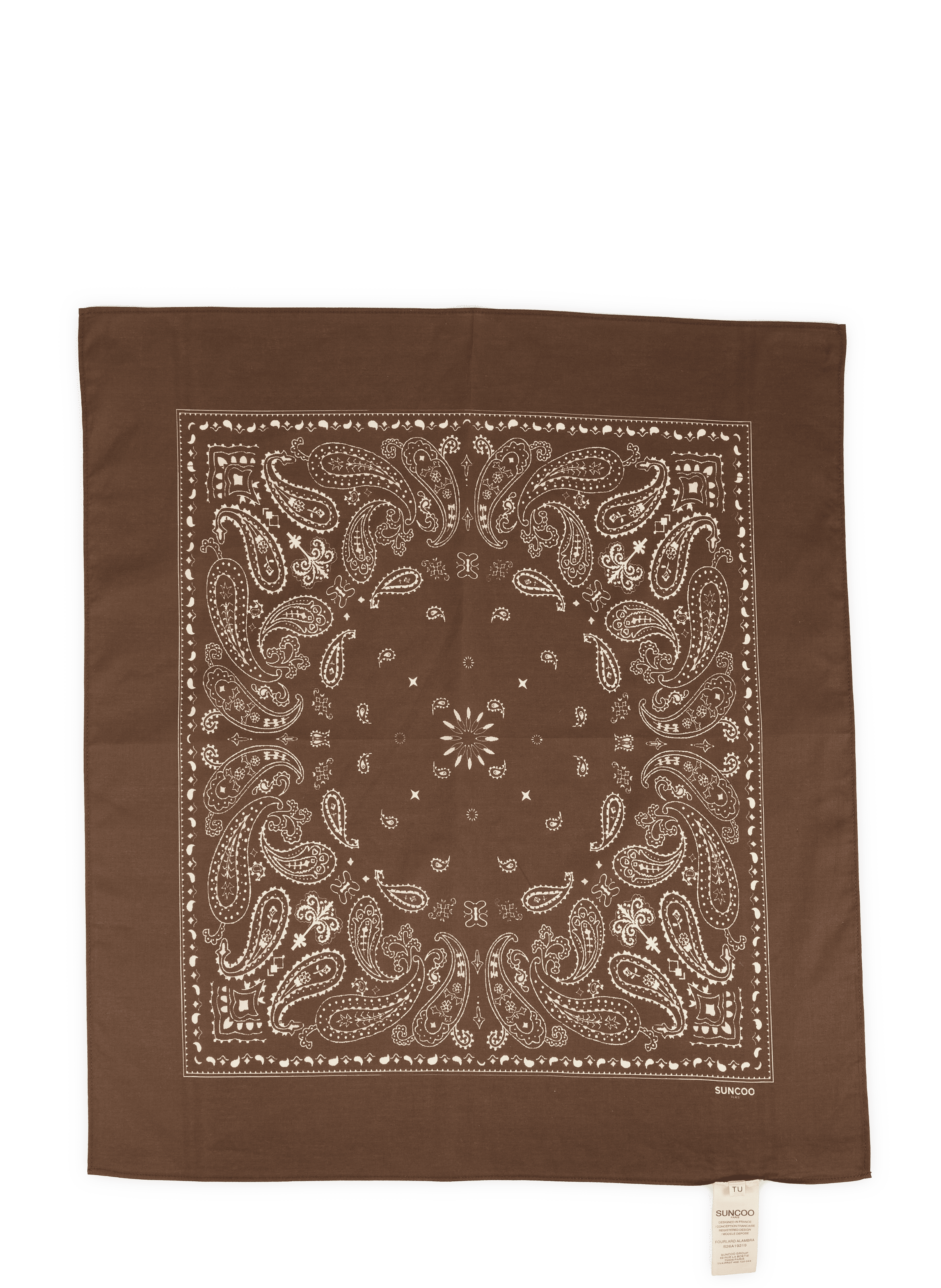 Cotton Alambra scarf SUNCOO Brown