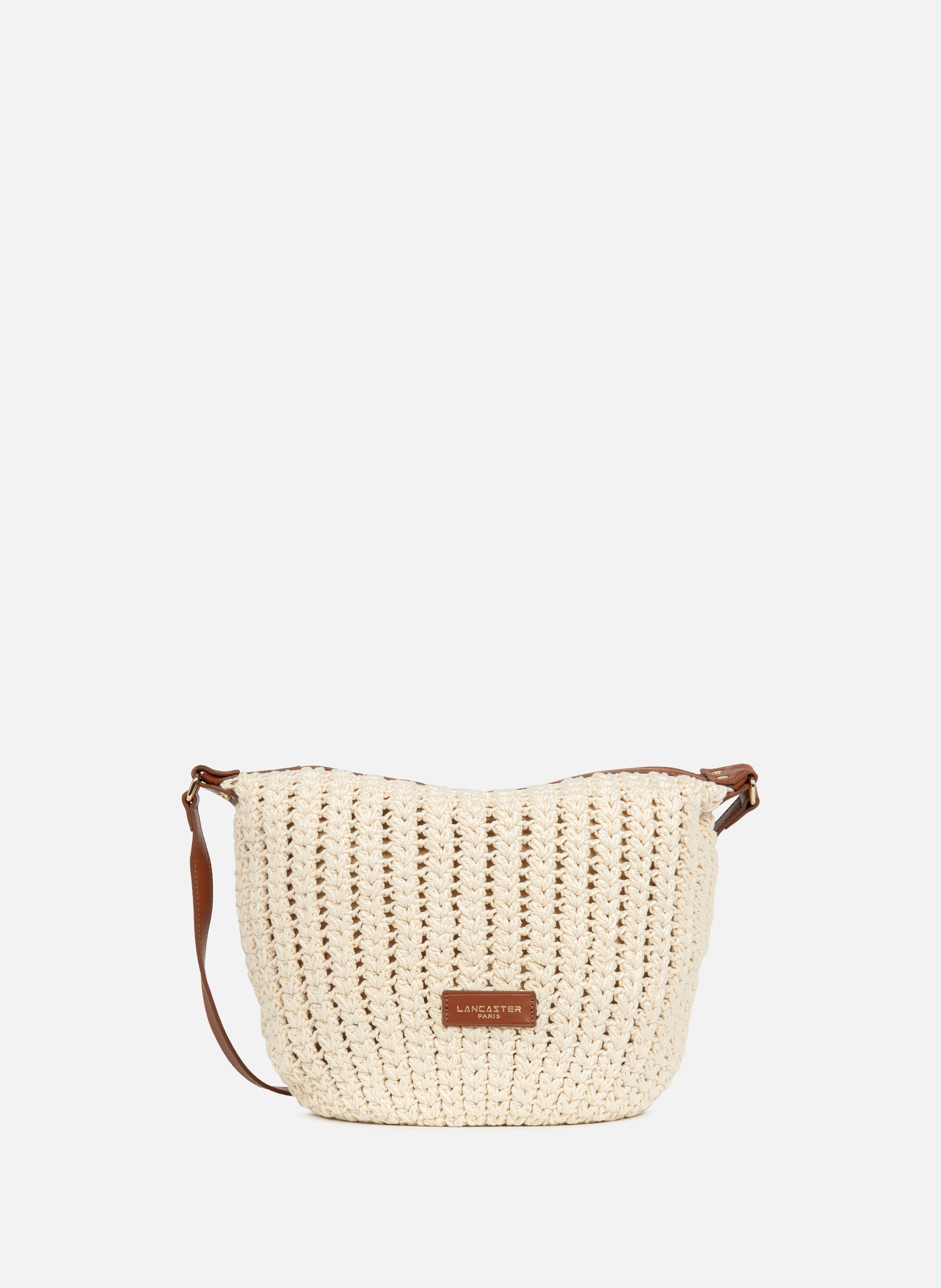 M shoulder bag - tressé coton LANCASTER Brown