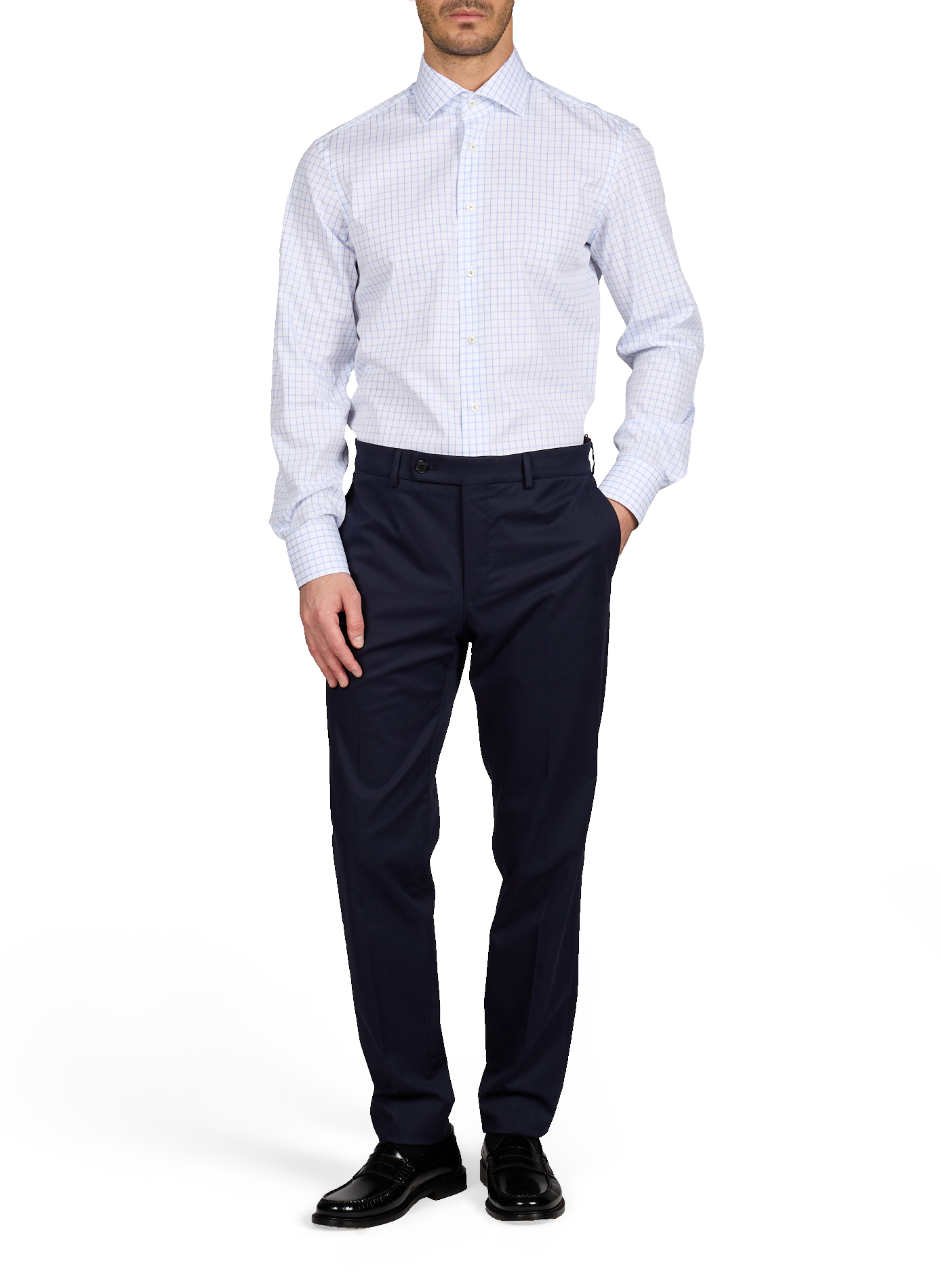 Check cotton Shirt VAN LAACK Blue