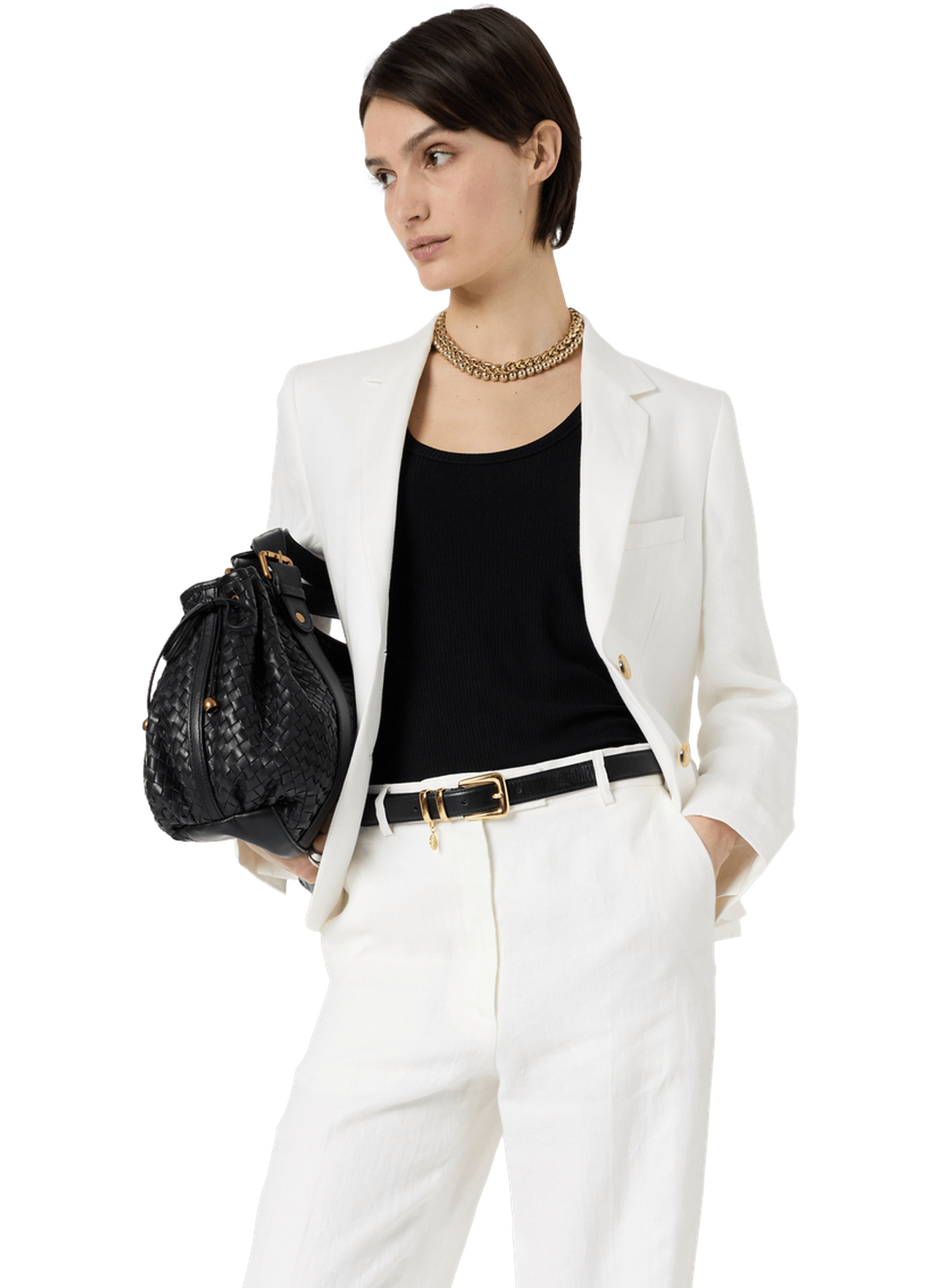 Veste de tailleur en lin - terya GERARD DAREL Beige