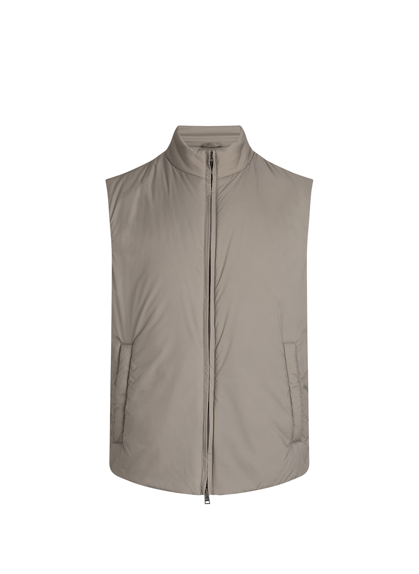 Sleeveless jacket with high collar HERNO Beige