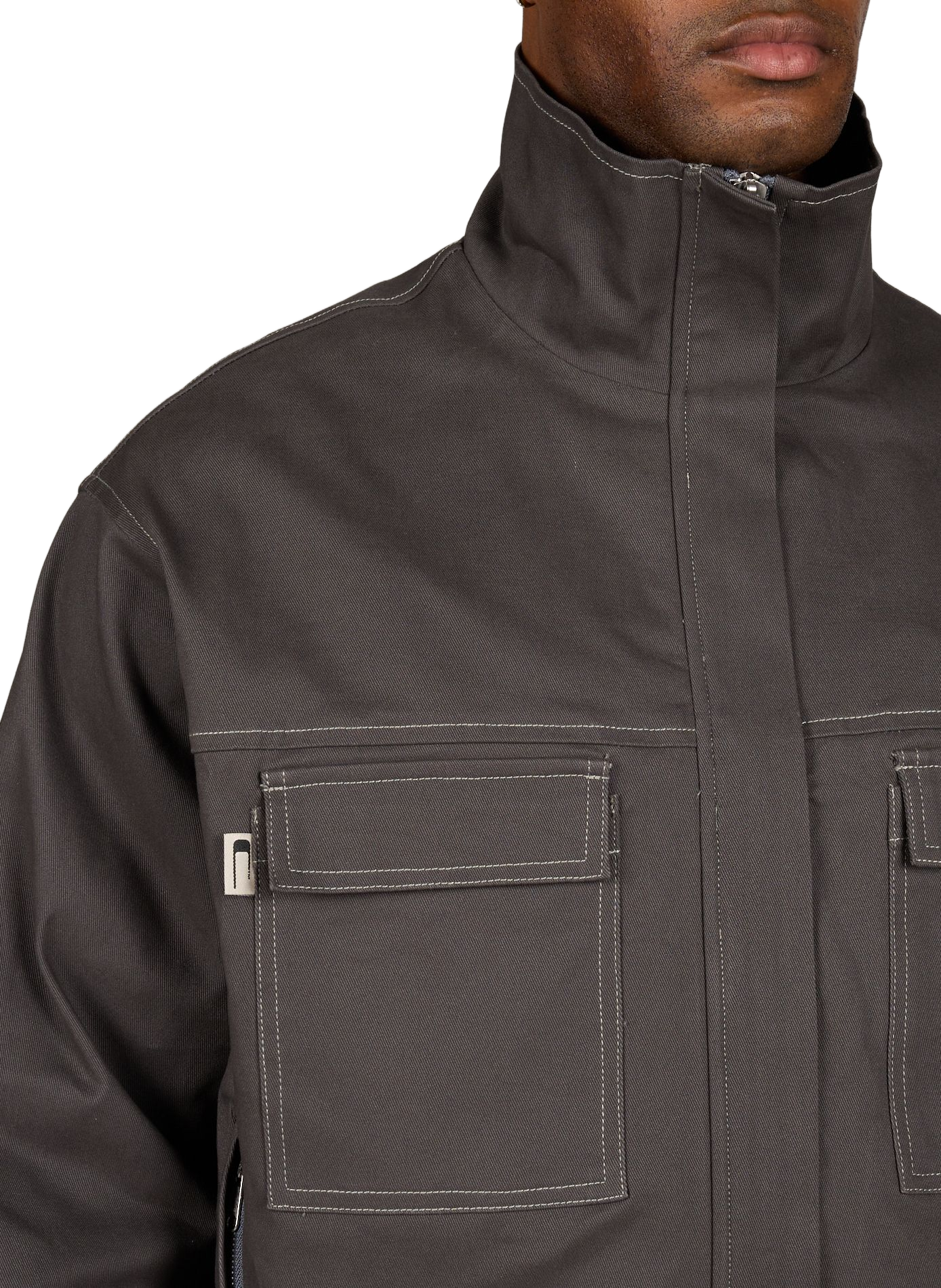 Veste Barrau à col montant CARRER Gris