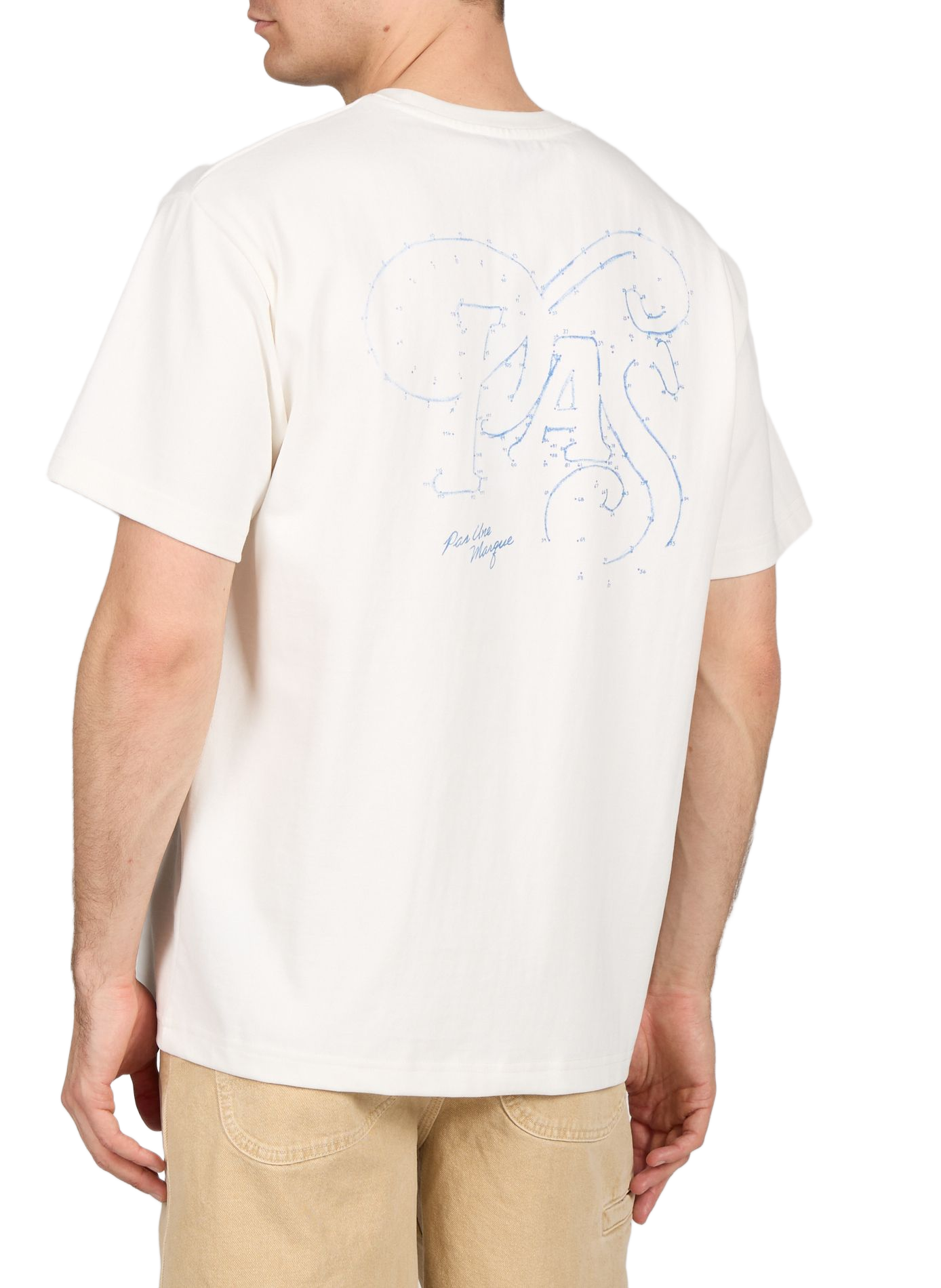 Oversized printed cotton T-shirt PAS UNE MARQUE White