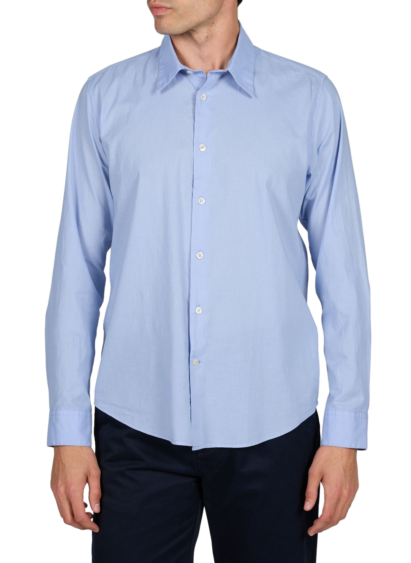 Camisa de cuello clásico de algodón LAFAURIE Azul