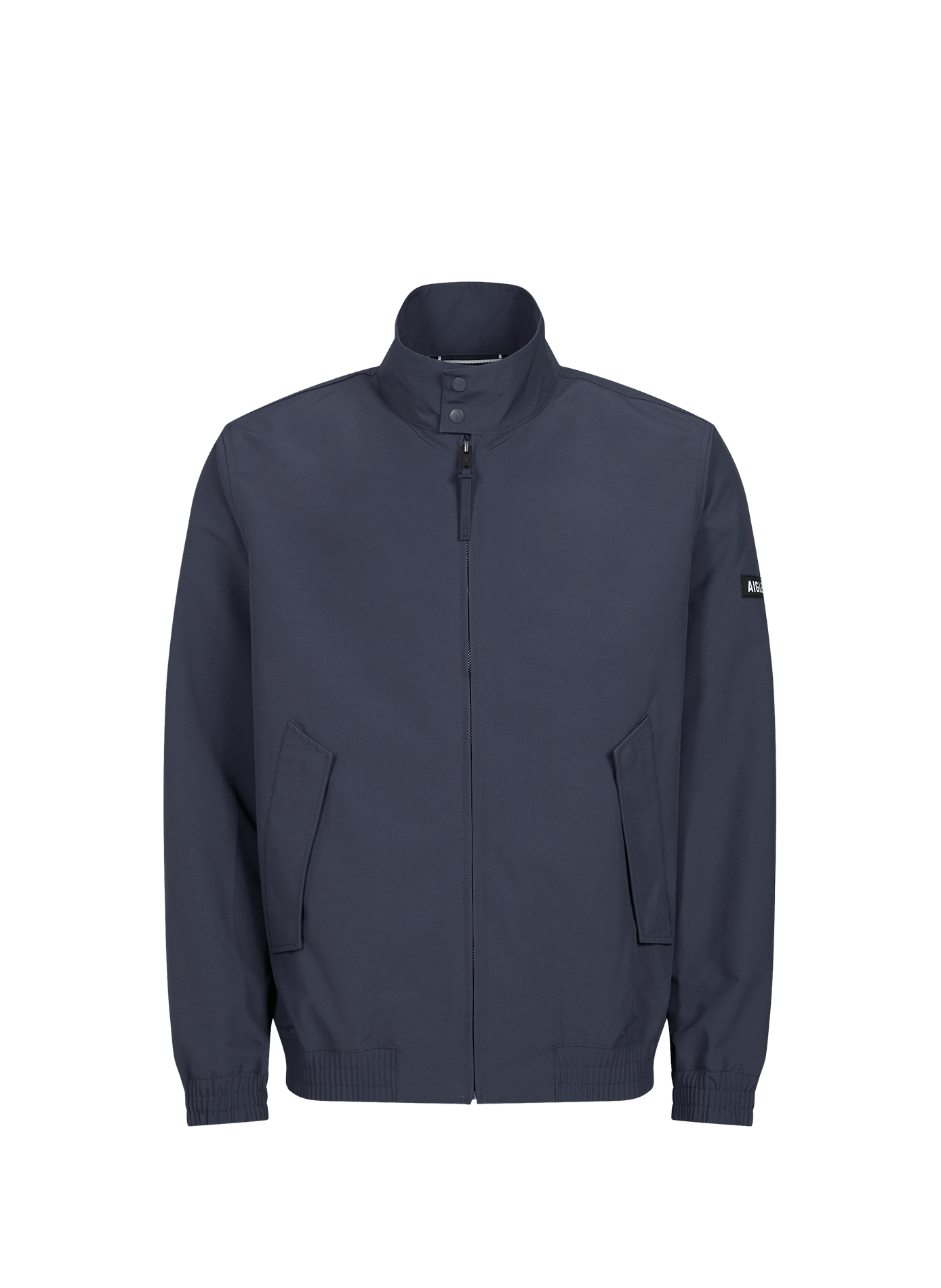 Short Harrington jacket in water-repellent twill AIGLE Blue