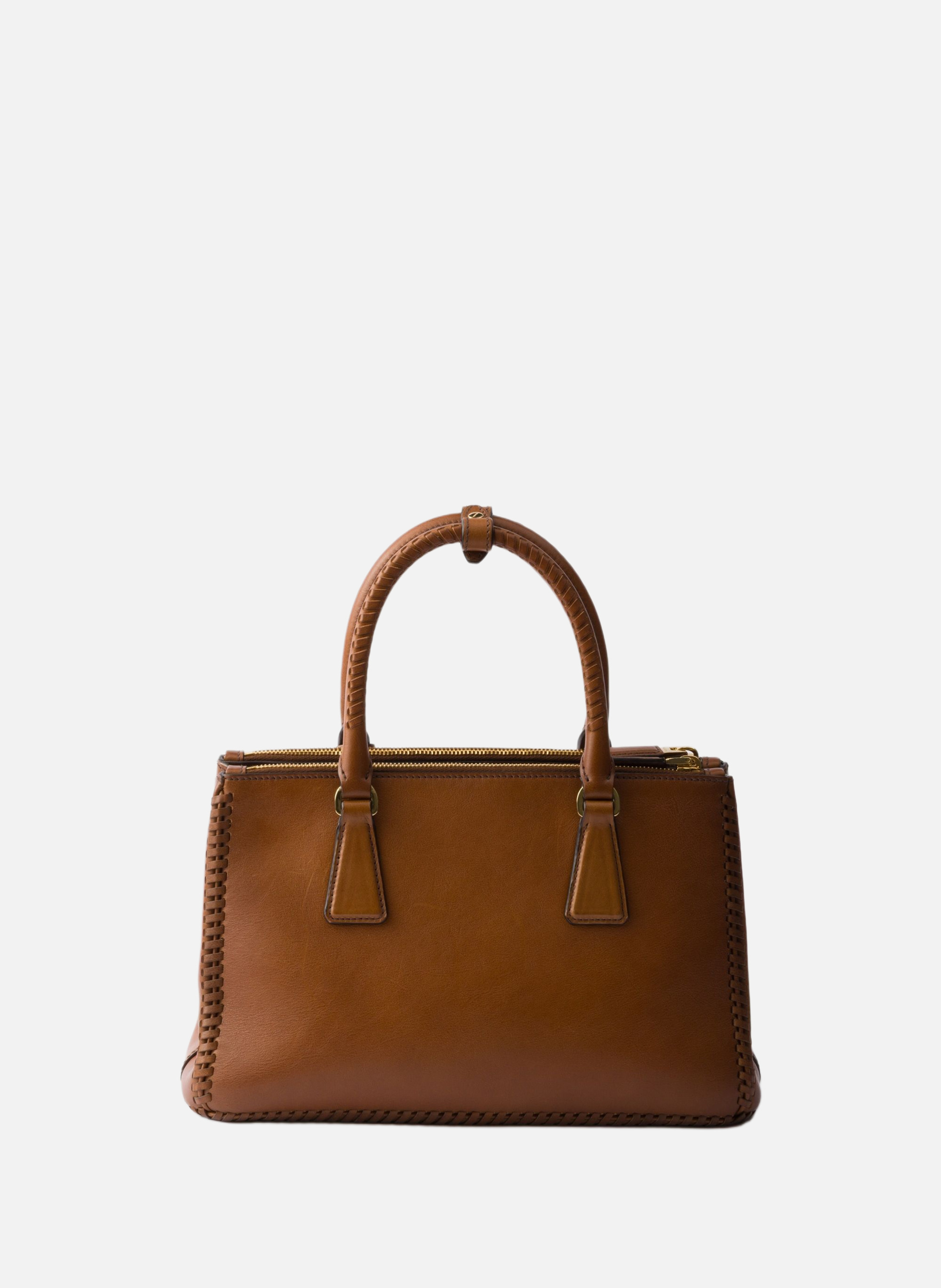Sac prada galleria medium en cuir PRADA Marron
