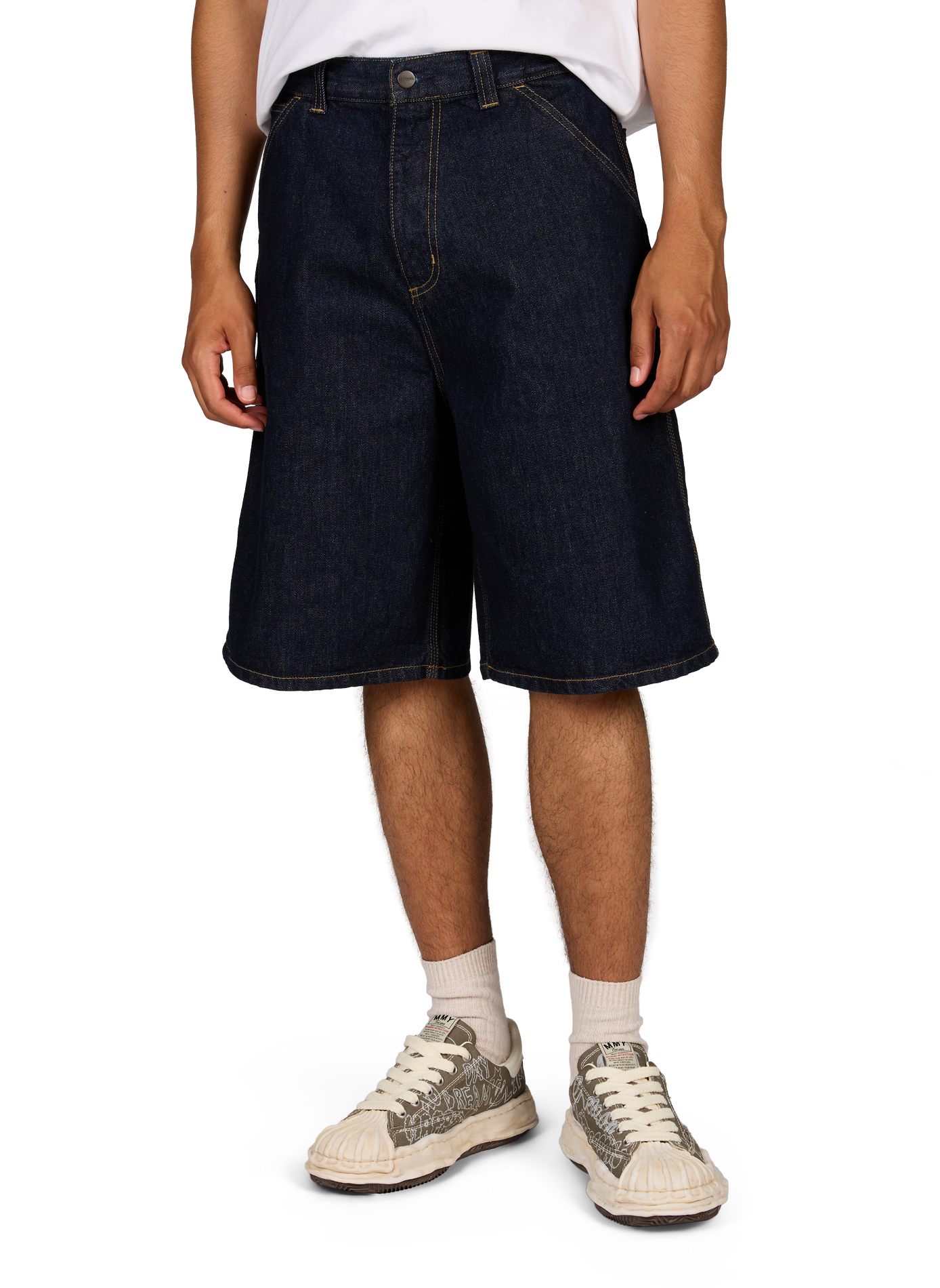 Short large à boucle de marteau en coton CARHARTT WIP Bleu