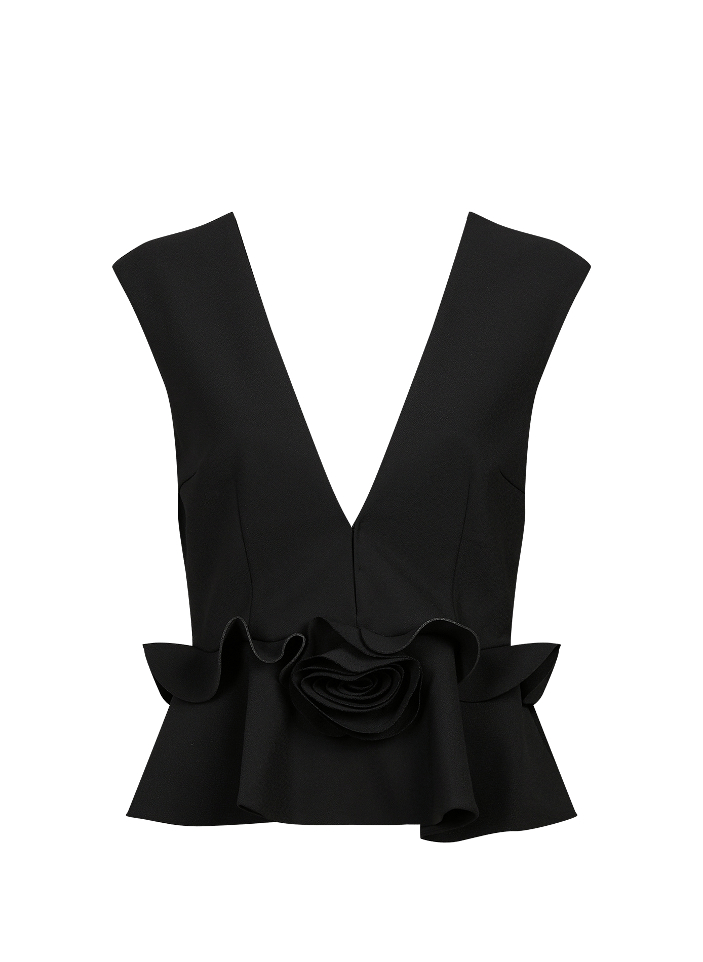 Top neckline V ROTATE Black