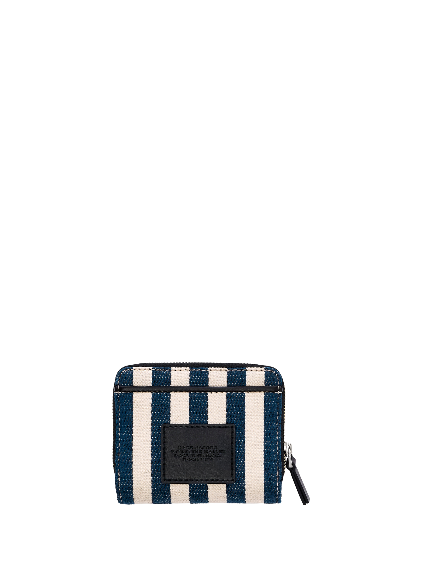 Mini portefeuille The Stripe Canvas MARC JACOBS Bleu