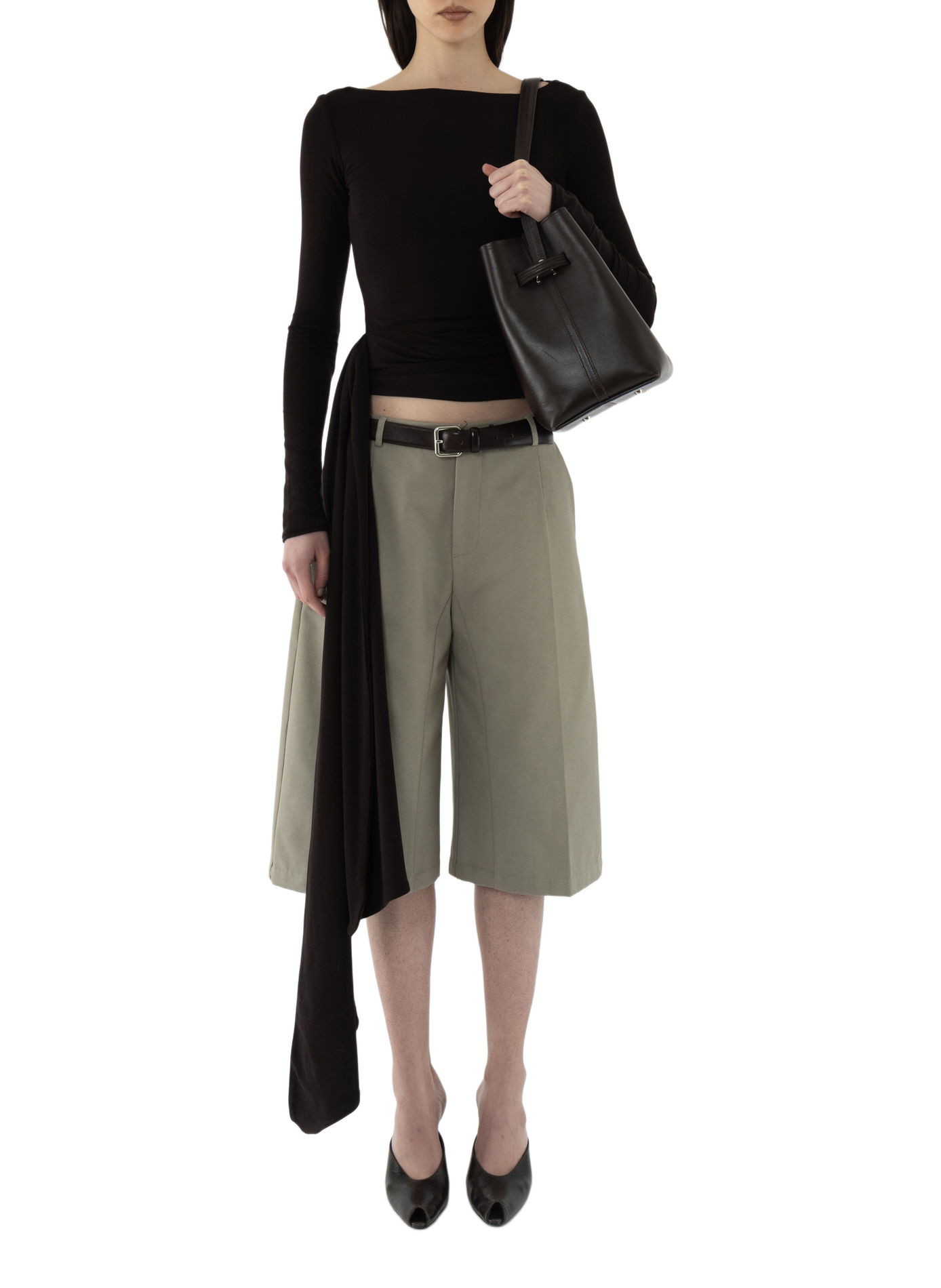 Large Solid Bermuda Shorts ARAKII Khaki
