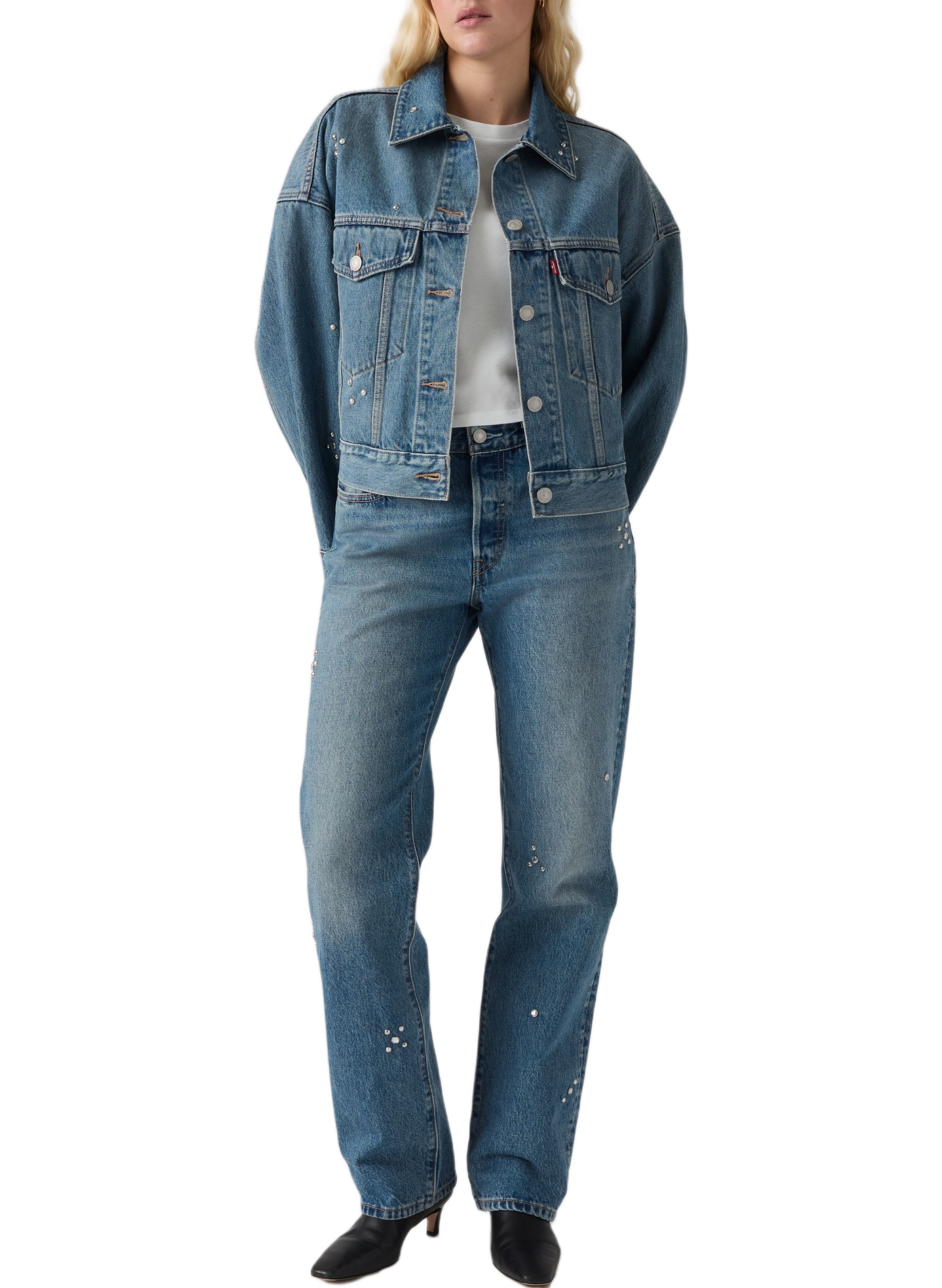 Straight-cut cotton jeans LEVI'S Blue