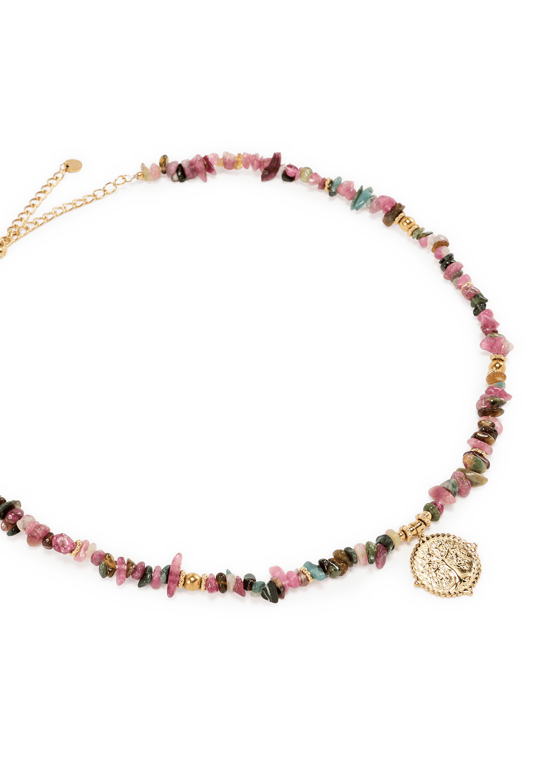 Collier en pierre de gemmes AU PRINTEMPS PARIS Roze