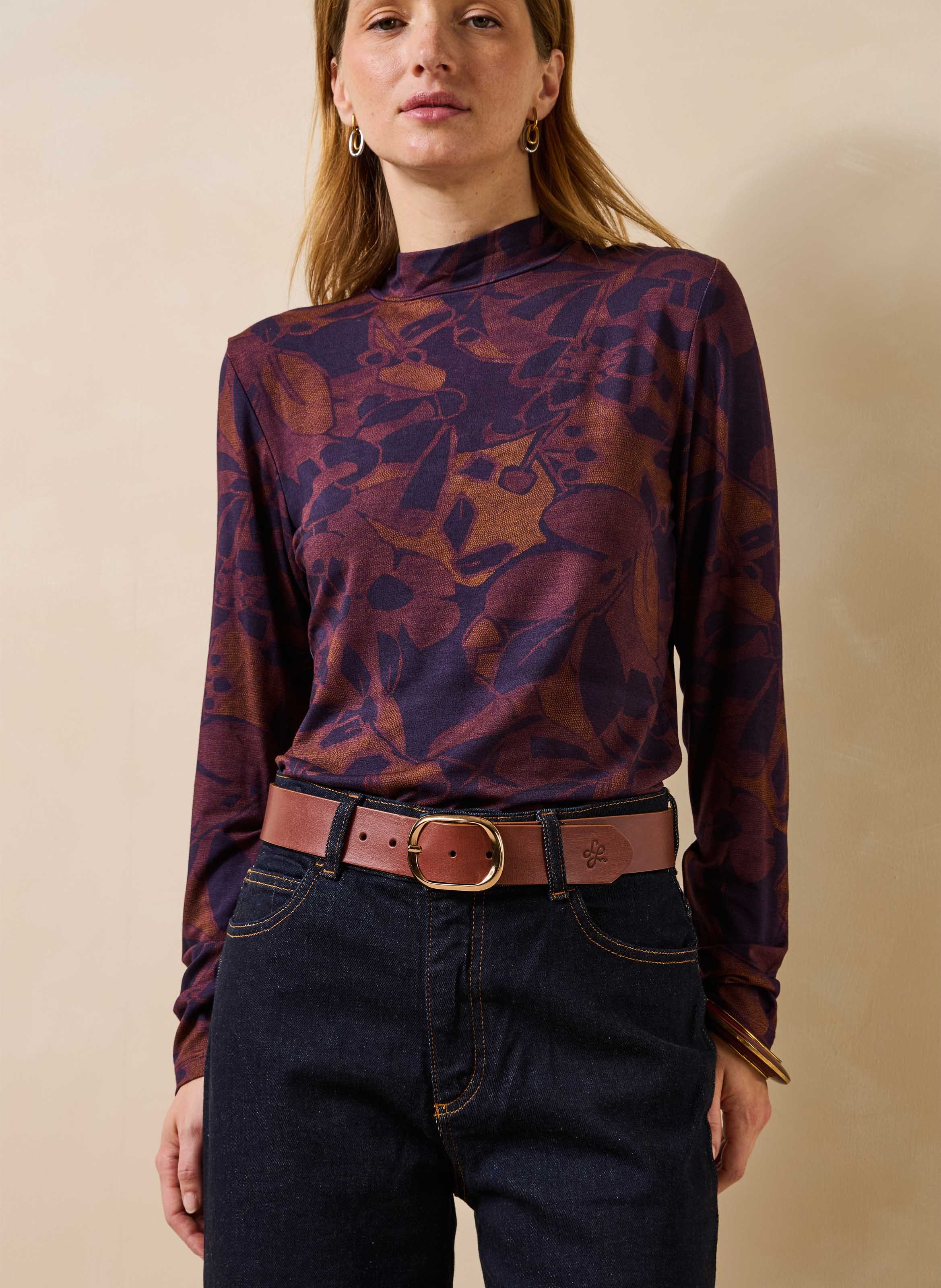 Leren riem LA FEE MARABOUTEE Bruin