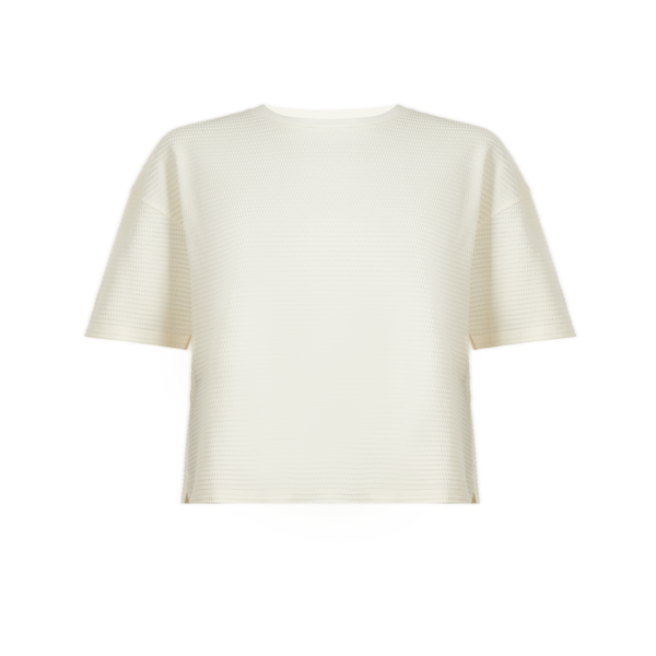 Mus & Bombon Patchwork-effect Cotton T-shirt In White