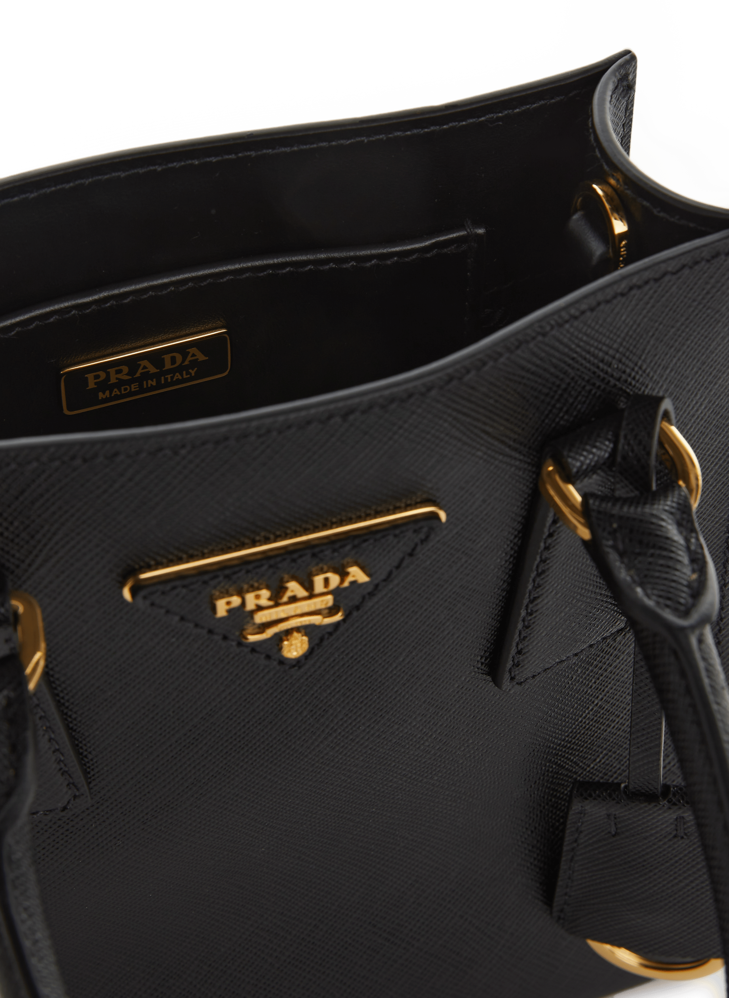 Leather handbag PRADA Black