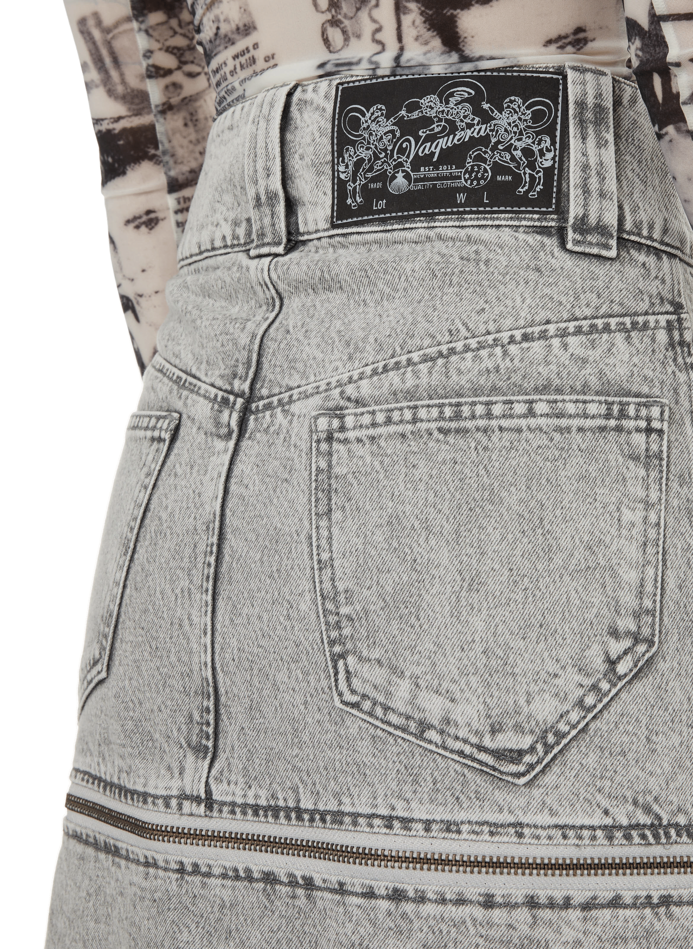 Skirt with slit  VAQUERA Grey