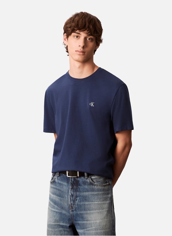 Classic Cotton T-Shirt Blue by CALVIN KLEIN CALVIN KLEIN Classic Cotton T-Shirt Blue