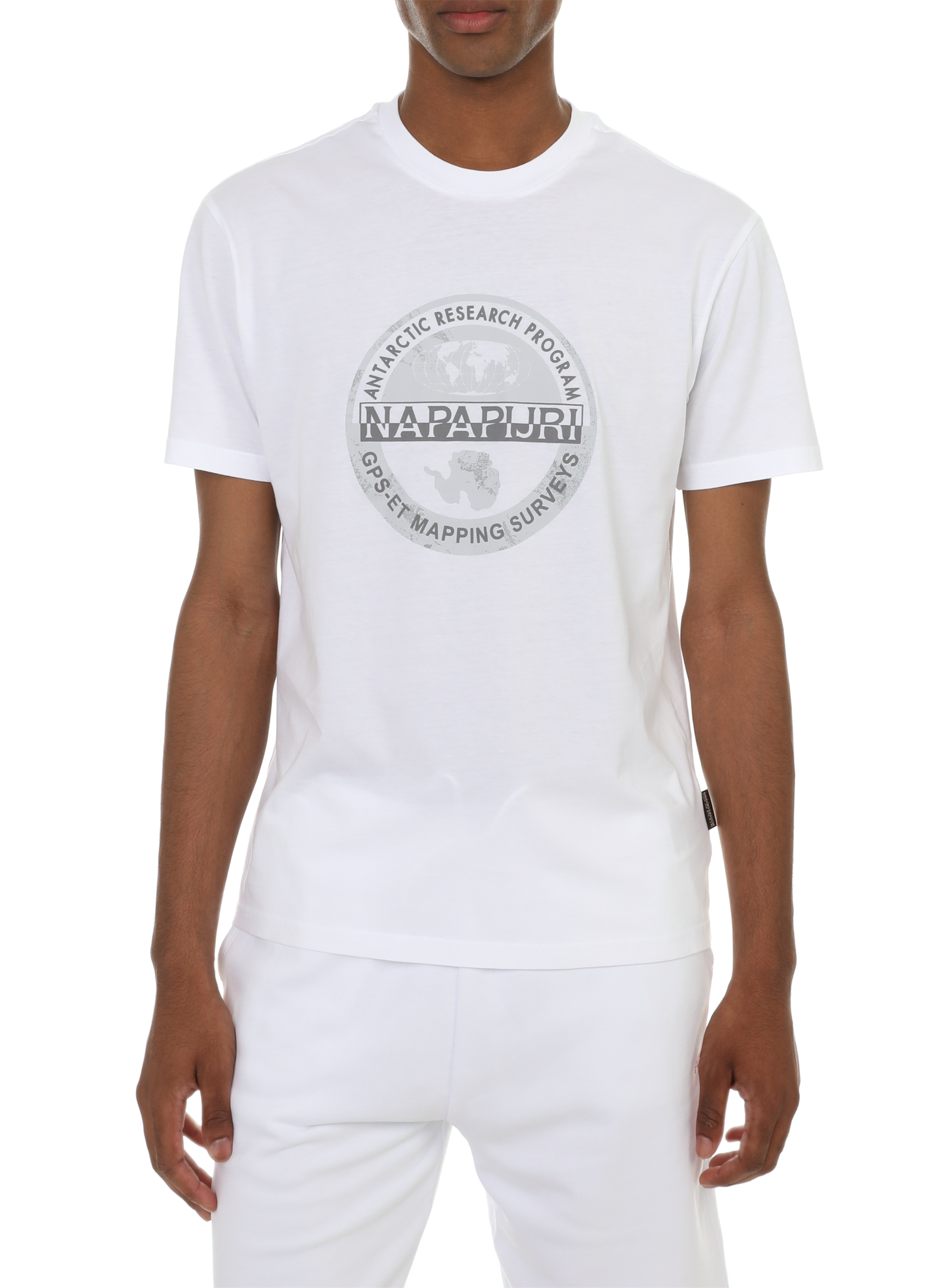 Bedrucktes Baumwoll-T-Shirt NAPAPIJRI Weiss