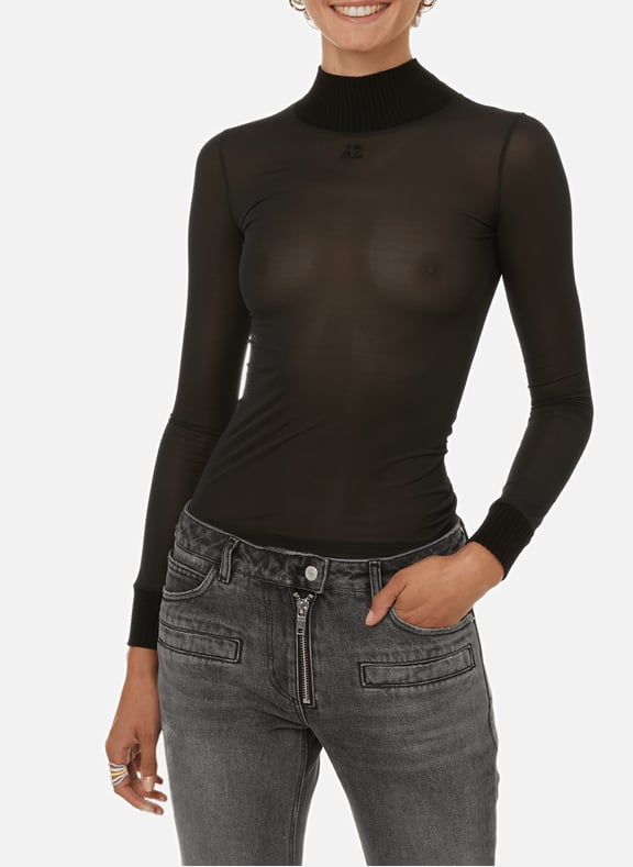 Reedition transparent top Black by COURRÈGES COURRÈGES Reedition transparent top Black