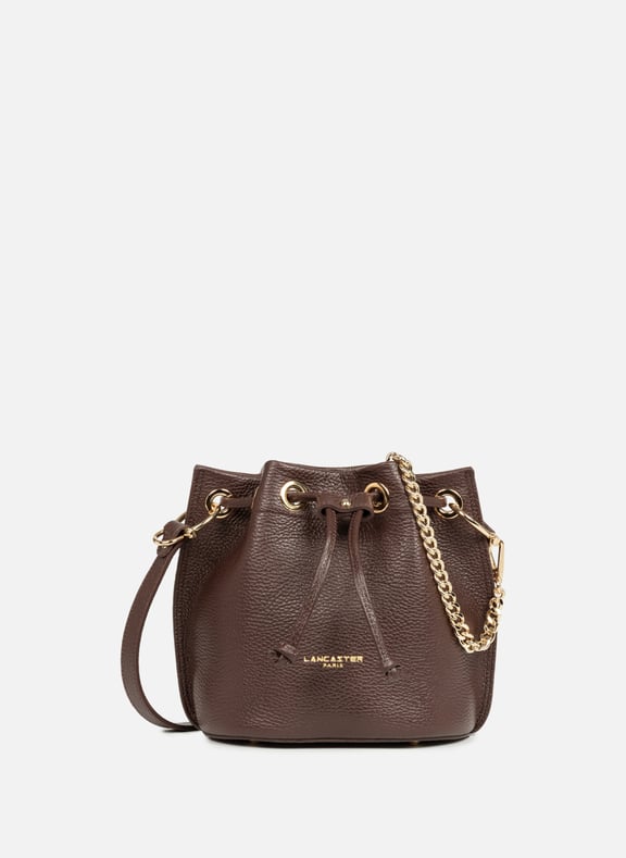 Petit sac bourse - alba double Marron by LANCASTER LANCASTER Petit sac bourse - alba double Marron