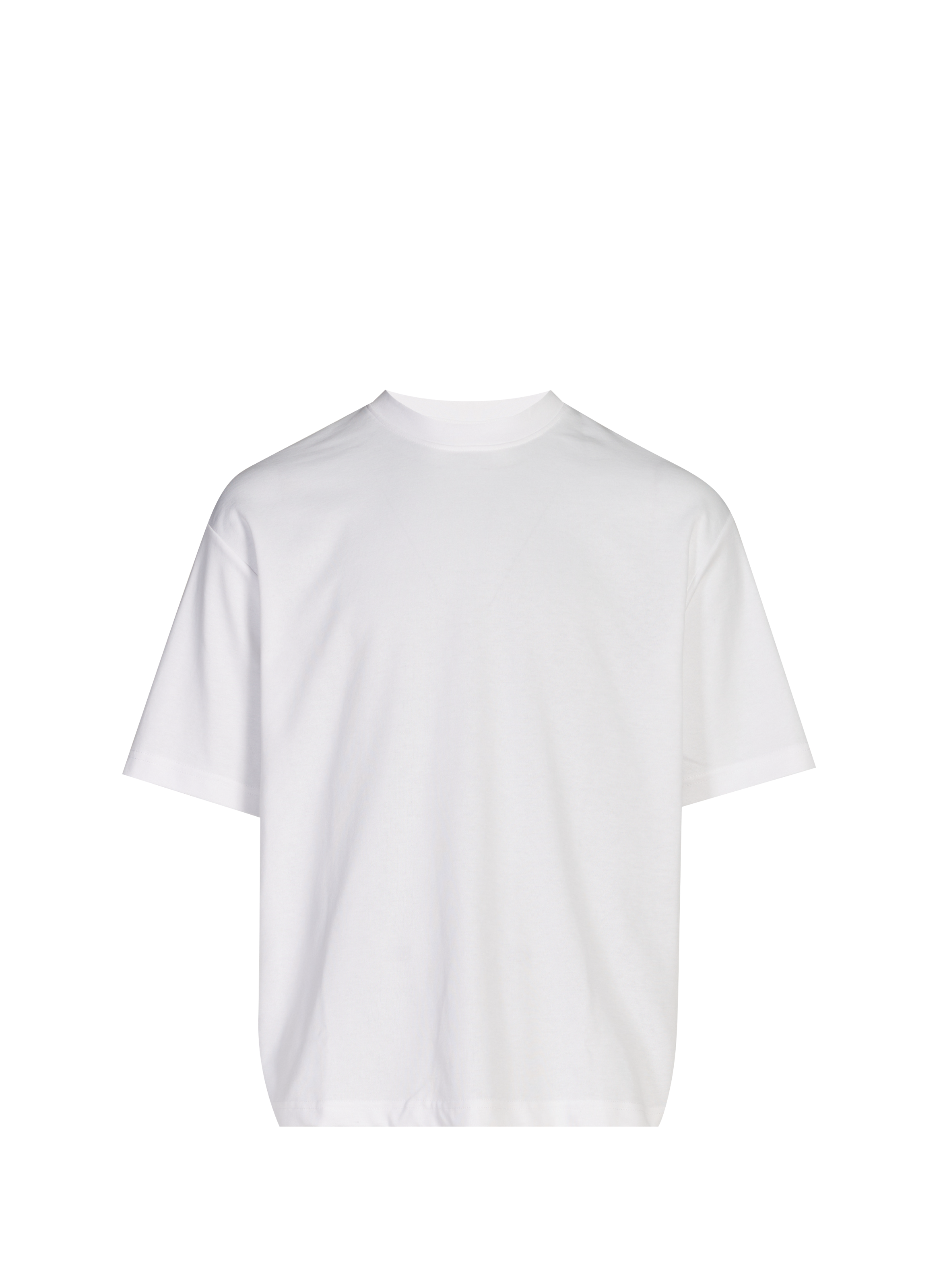 T-shirt uni en coton mélangé SELECTED Blanc