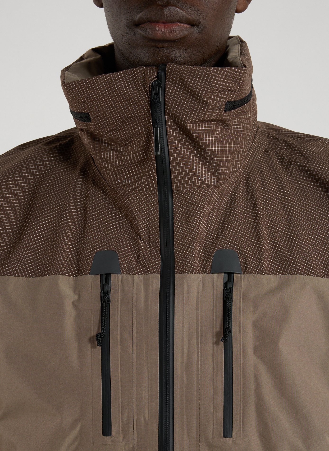 Oversized windbreaker coat THE NORTH FACE Brown
