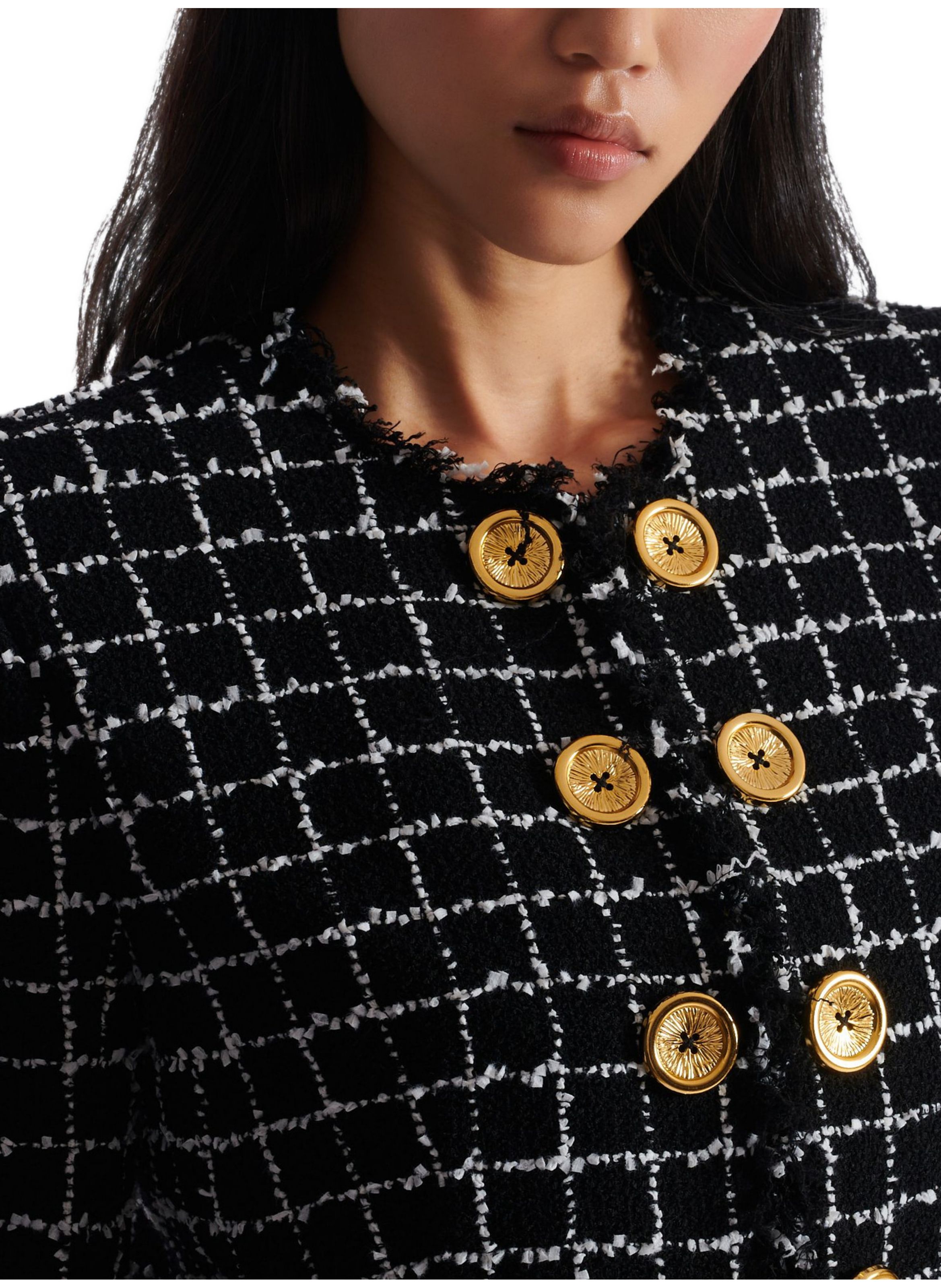 Spencer en tweed BALMAIN Noir