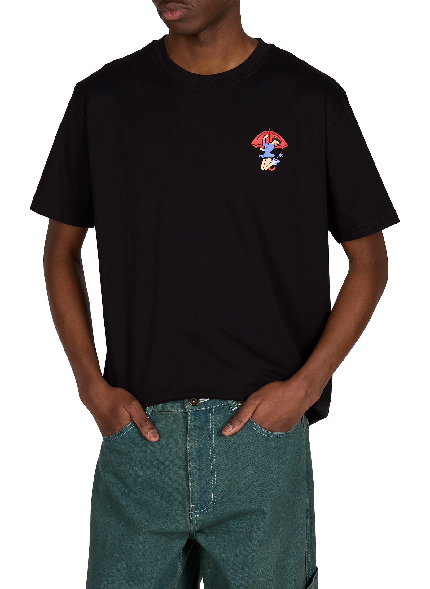 T-shirt Skating in cotton HELAS CAPS Black