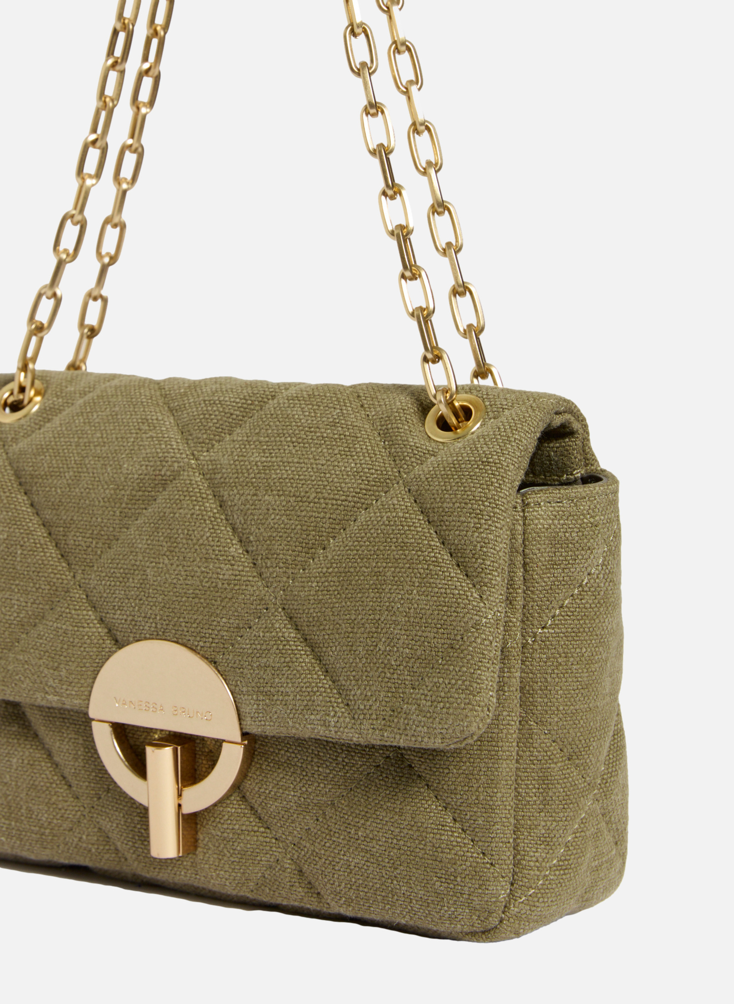 Moyen sac moon en lin VANESSA BRUNO Vert