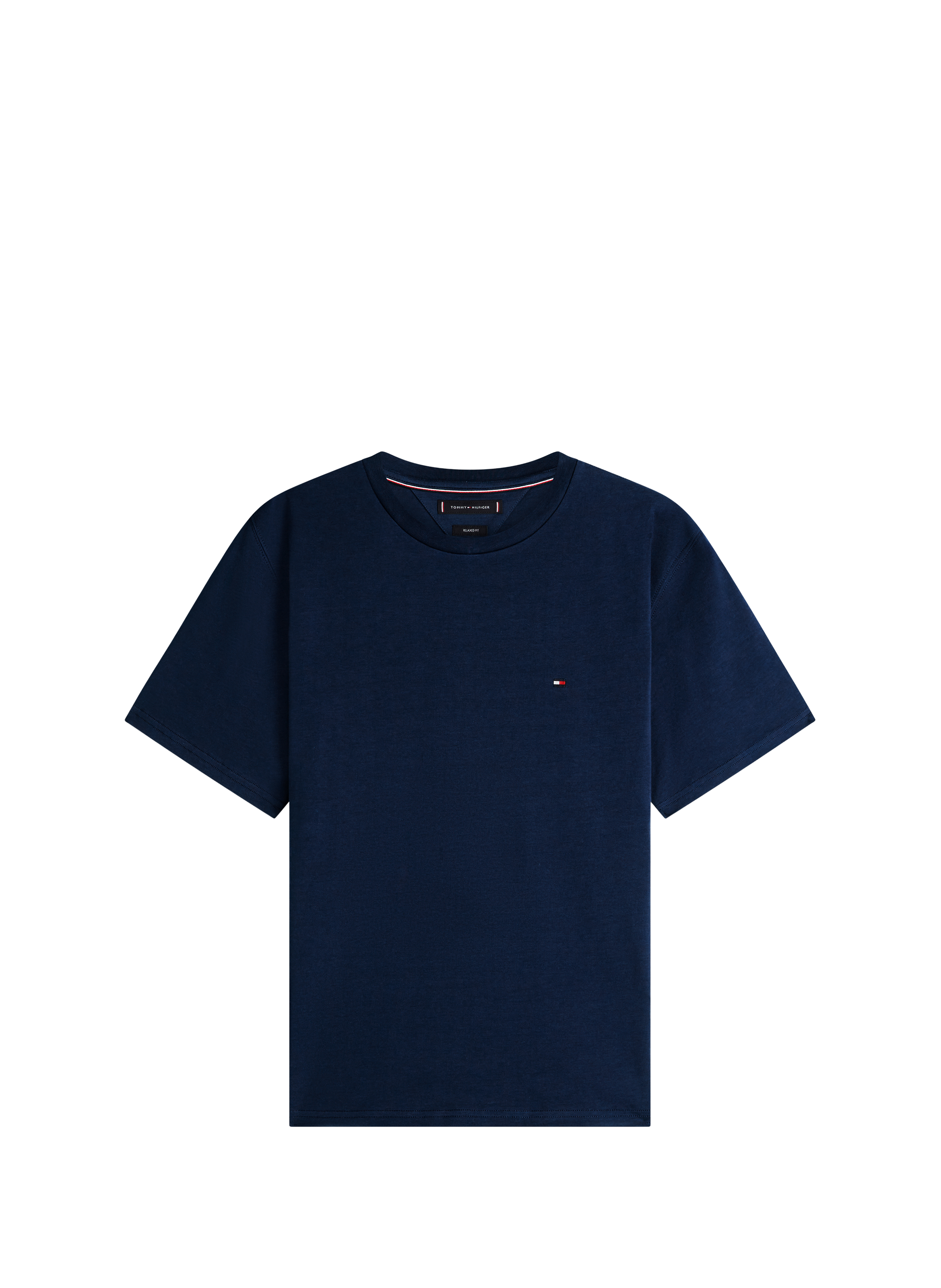 Straight-fit cotton T-shirt TOMMY HILFIGER Blue