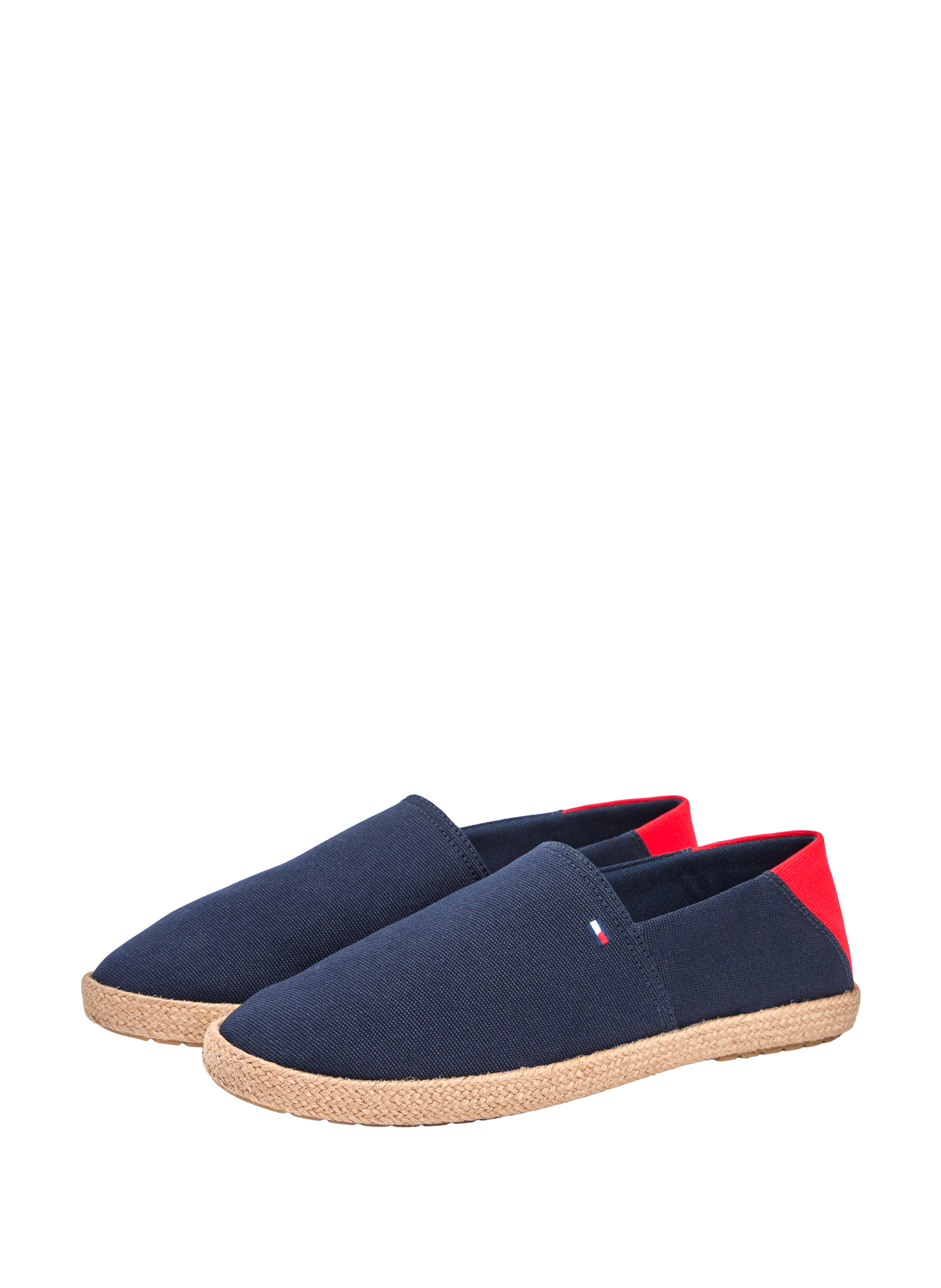 Espadrilles à logo en coton TOMMY HILFIGER Bleu