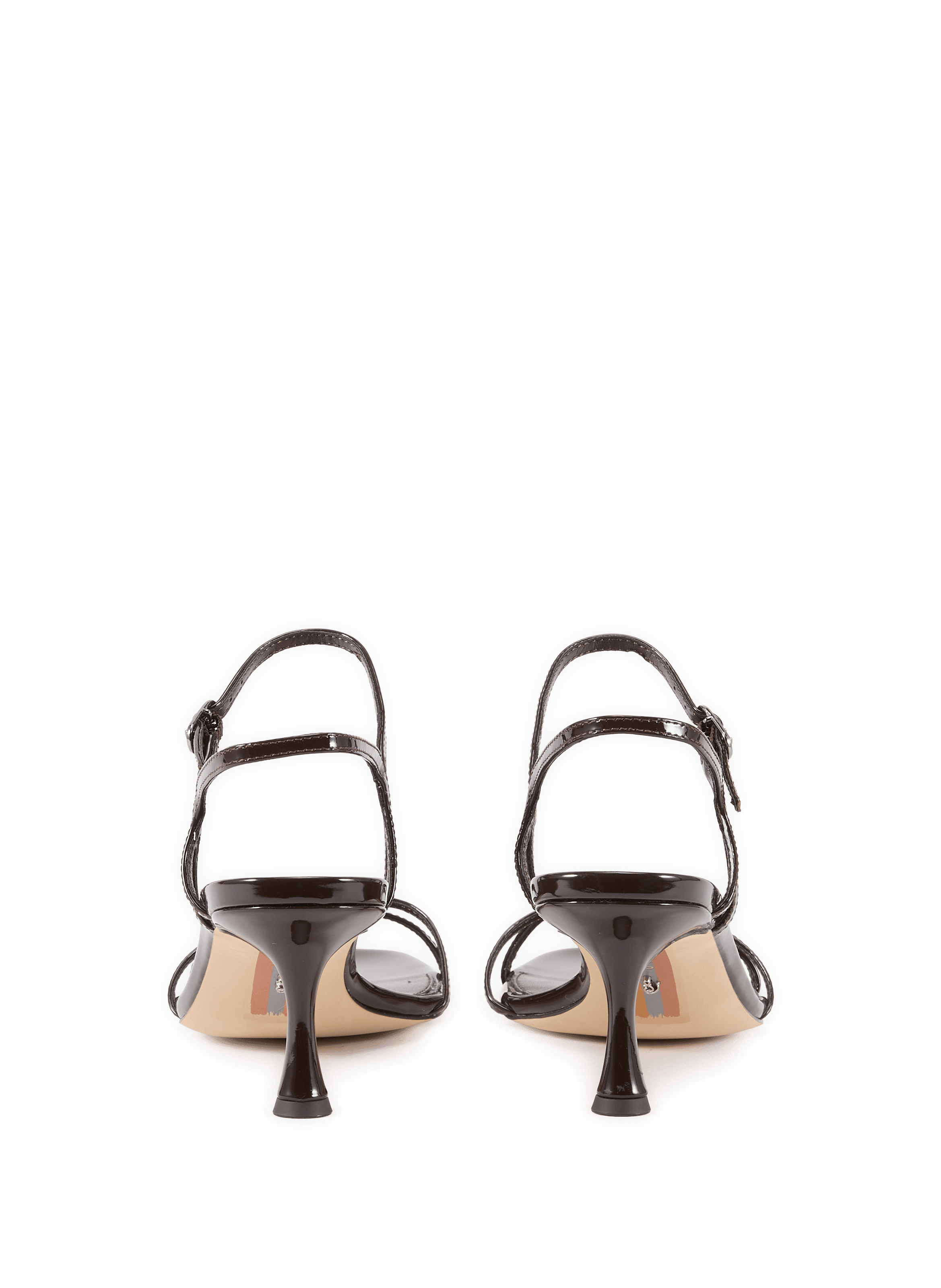 Sandales à talons Presley en cuir de vache SAM EDELMAN Marron